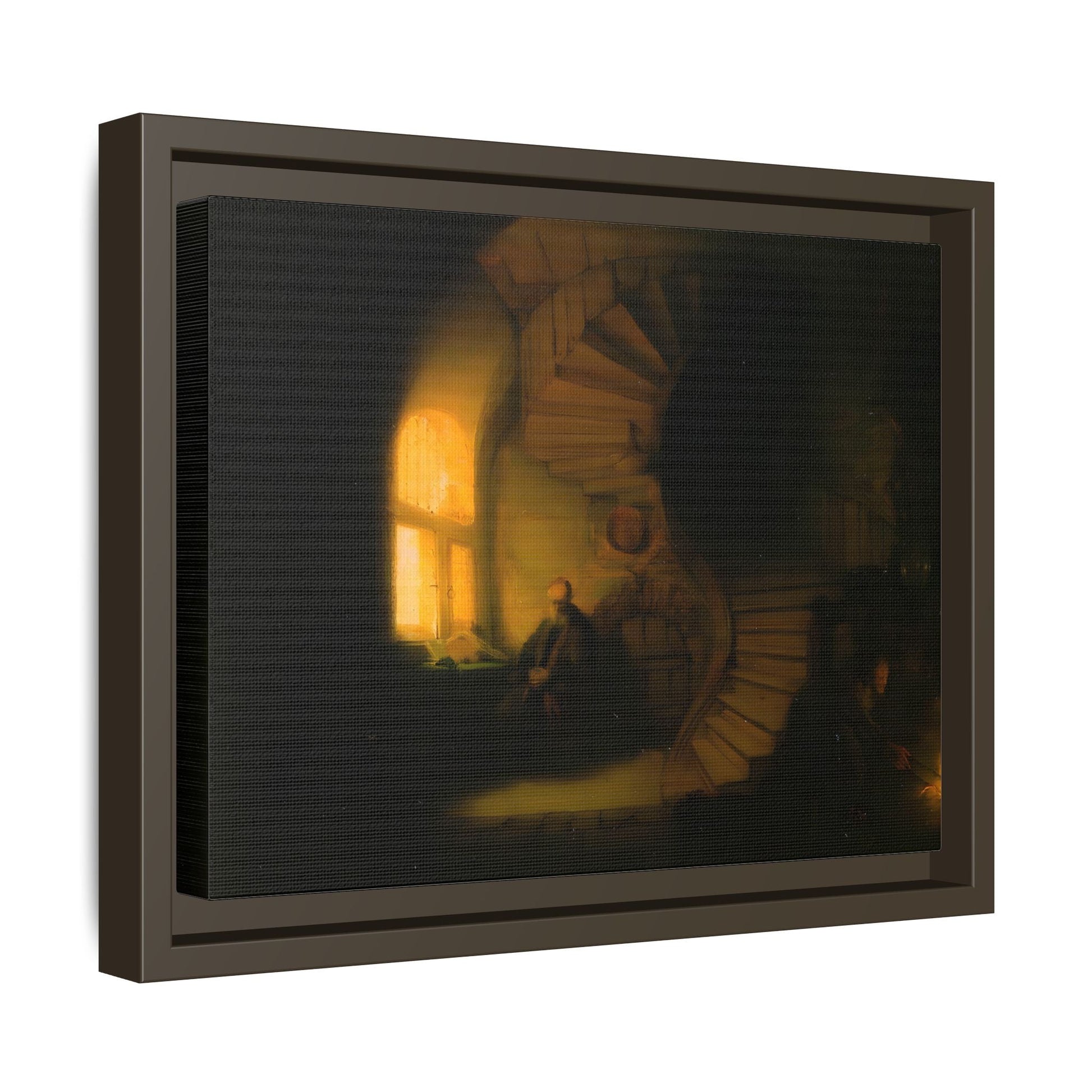 Rembrandt Philosopher Meditation Framed Canvas Wall Art Print - YesArtYes