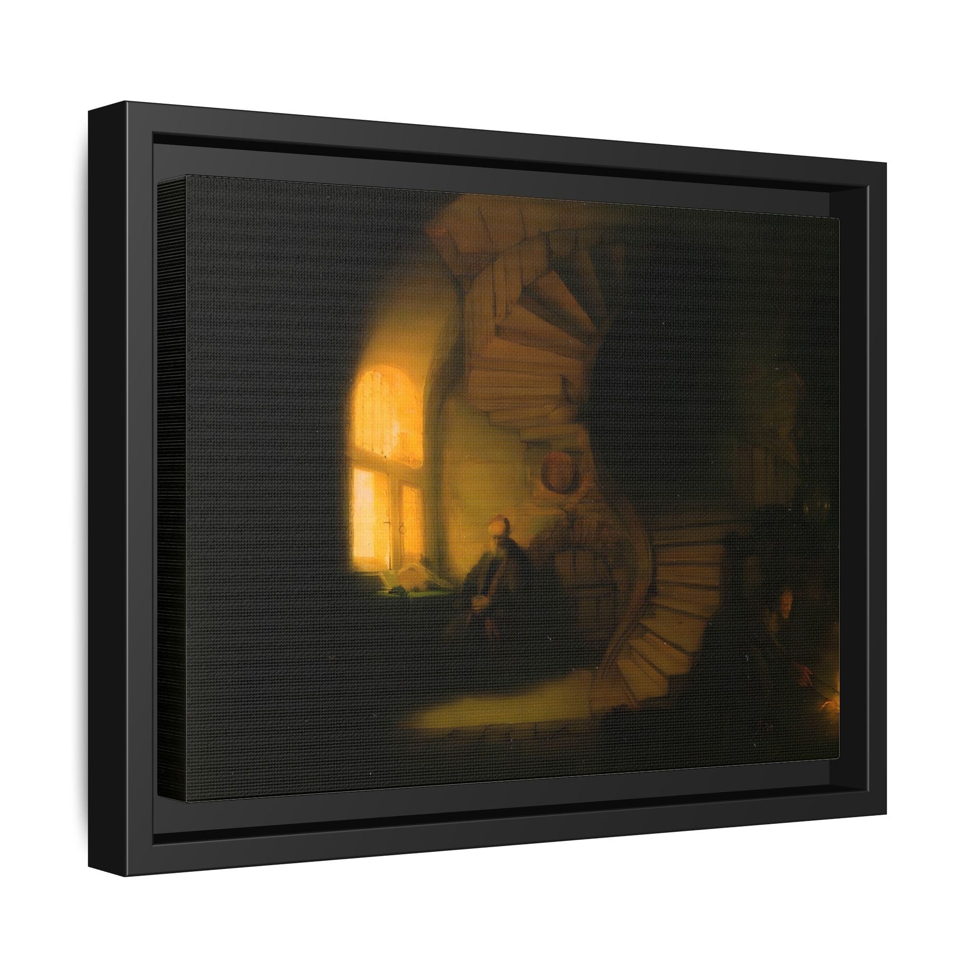 Rembrandt Philosopher Meditation Framed Canvas Wall Art Print - YesArtYes