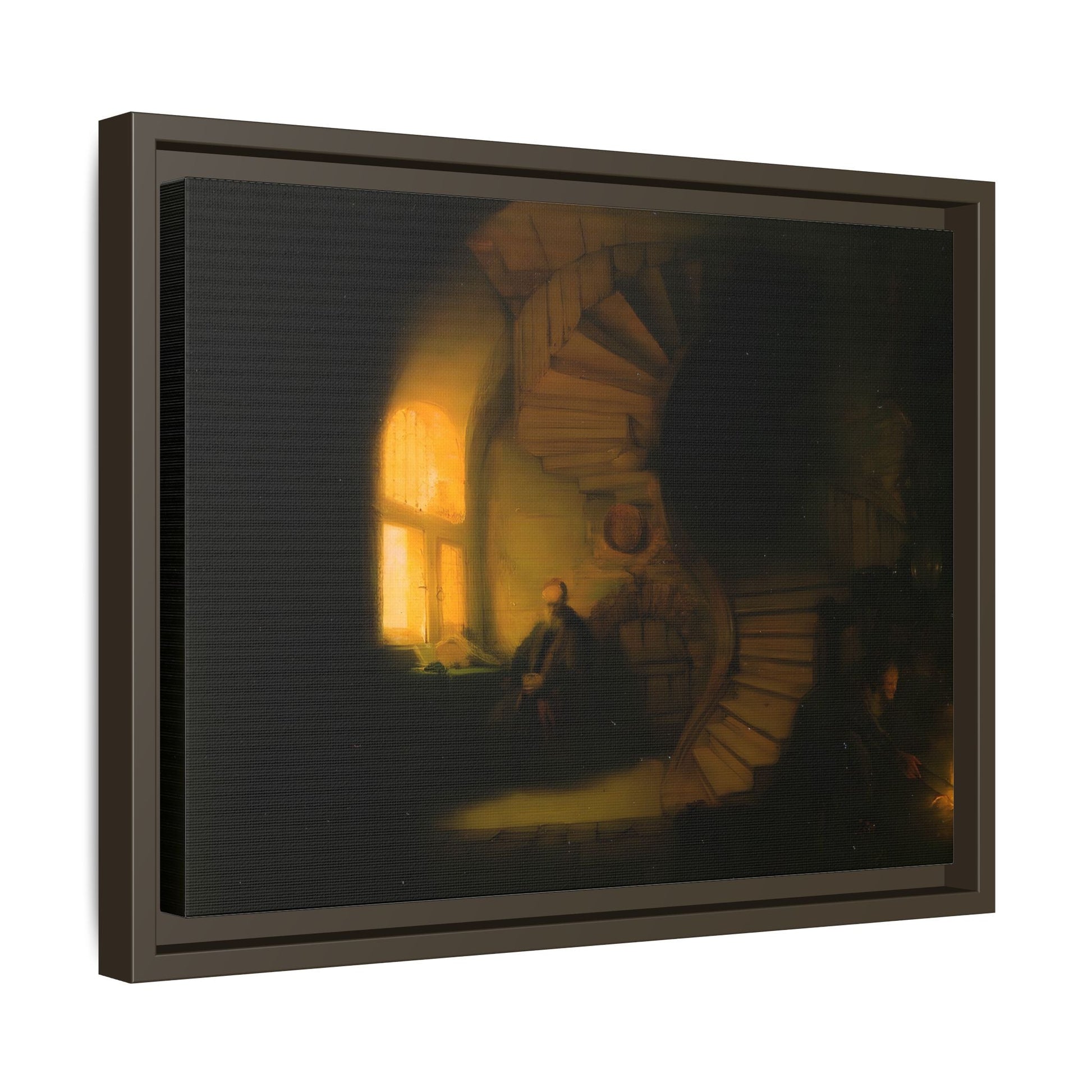 Rembrandt Philosopher Meditation Framed Canvas Wall Art Print - YesArtYes