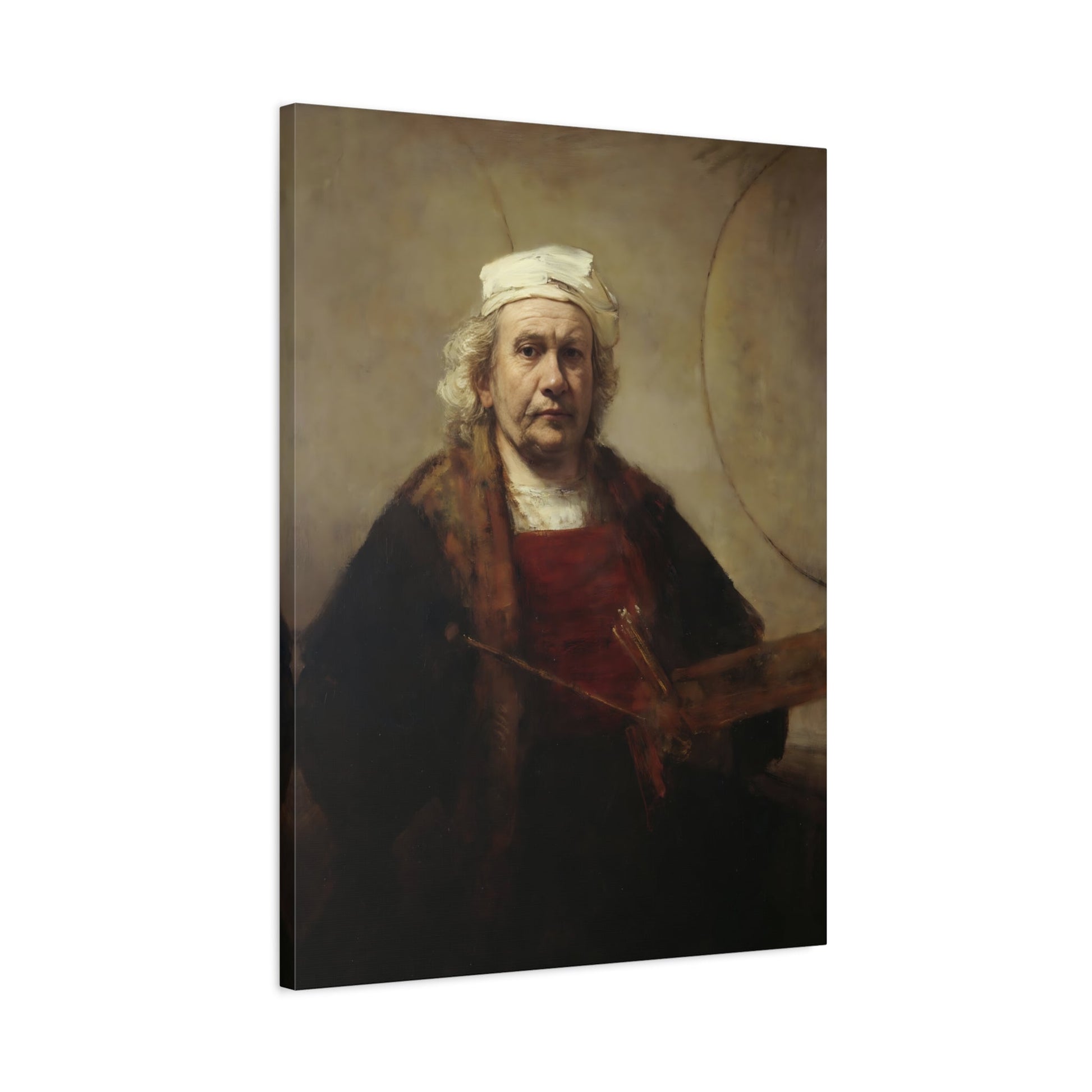 Rembrandt Self-Portrait Two Circles - Canvas Wall Art Print