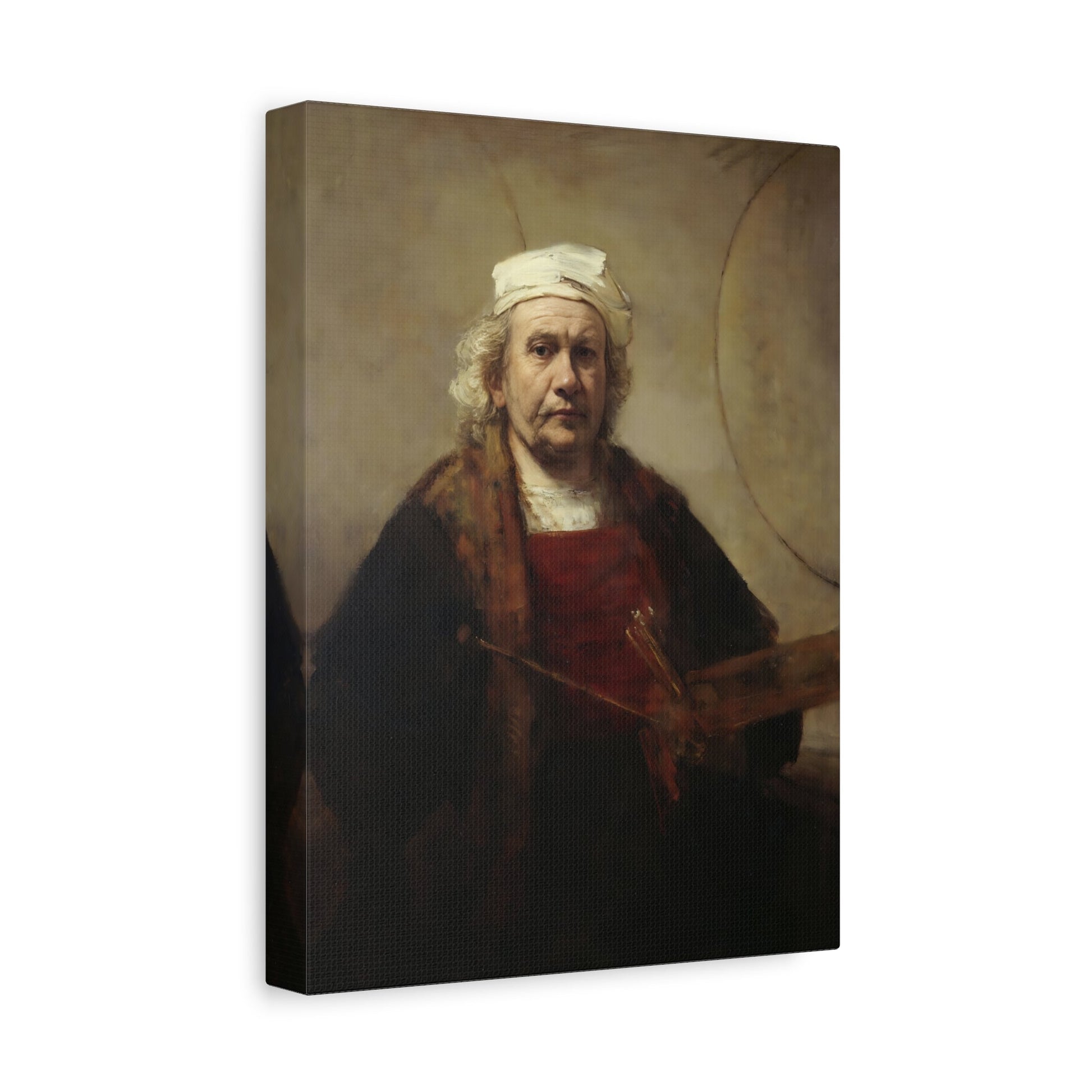 Rembrandt Self-Portrait Two Circles - Canvas Wall Art Print