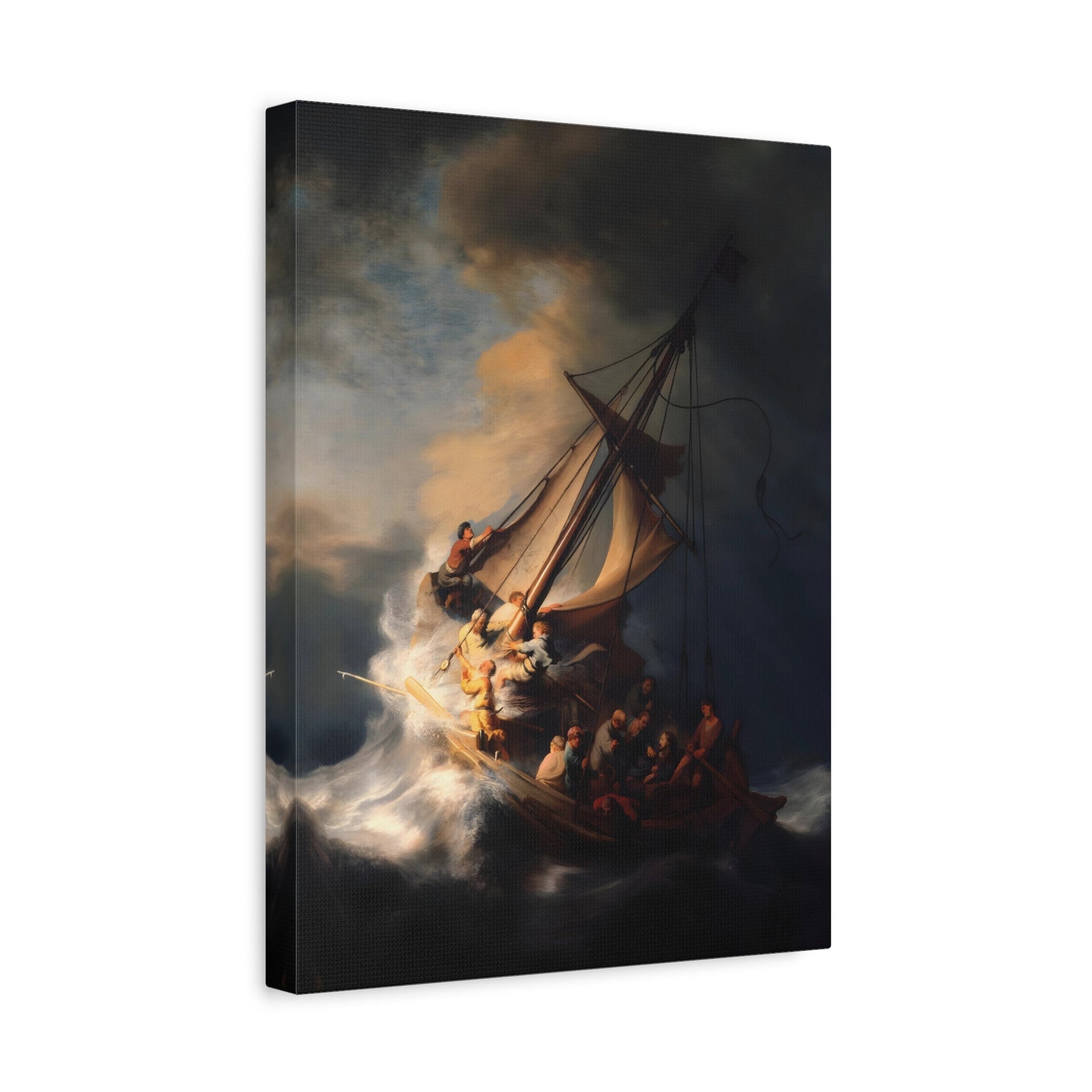 Rembrandt Storm Sea of Galilee - Canvas Wall Art Print Reproduction