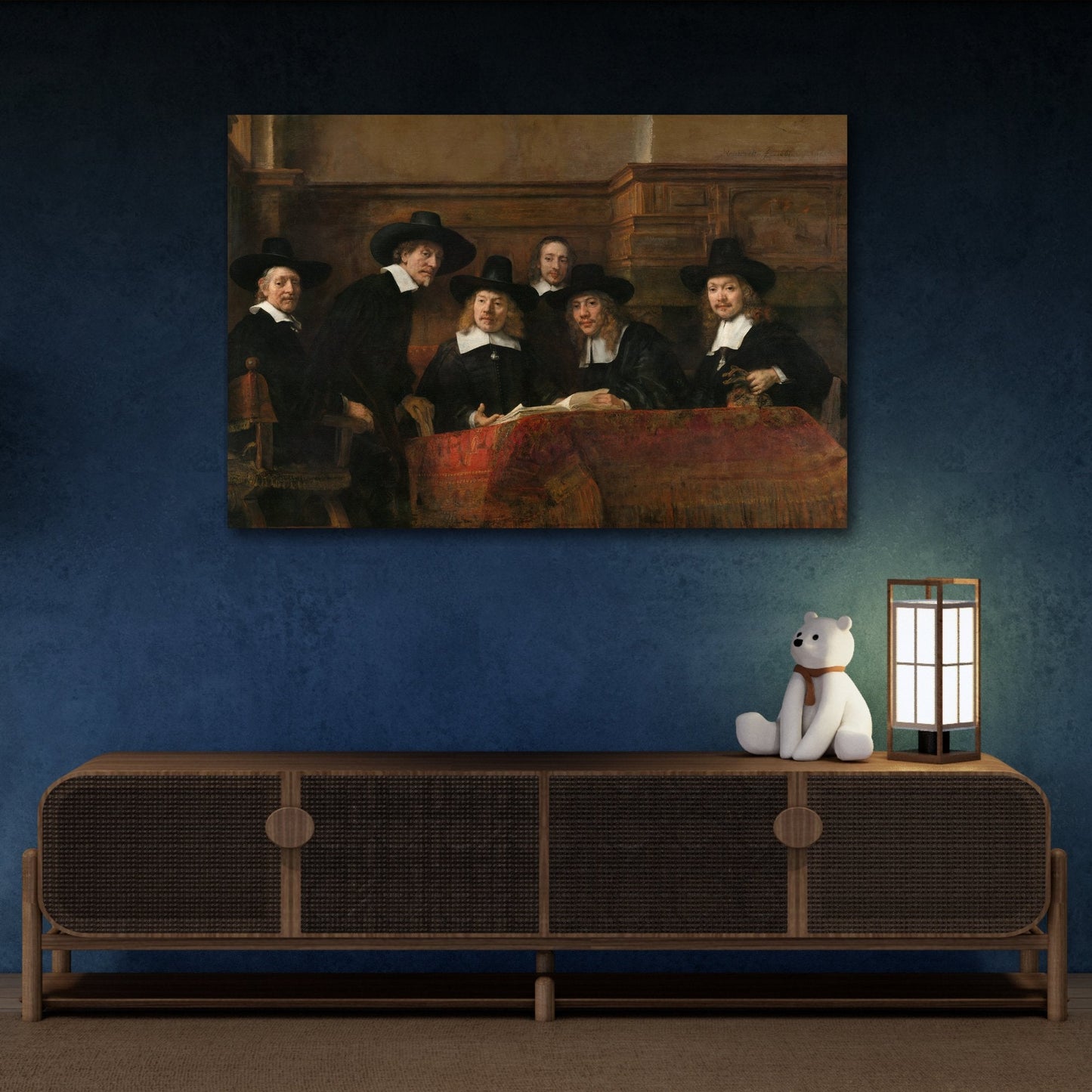 Rembrandt Syndics Drapers Guild - Canvas Wall Art Print Reproduction