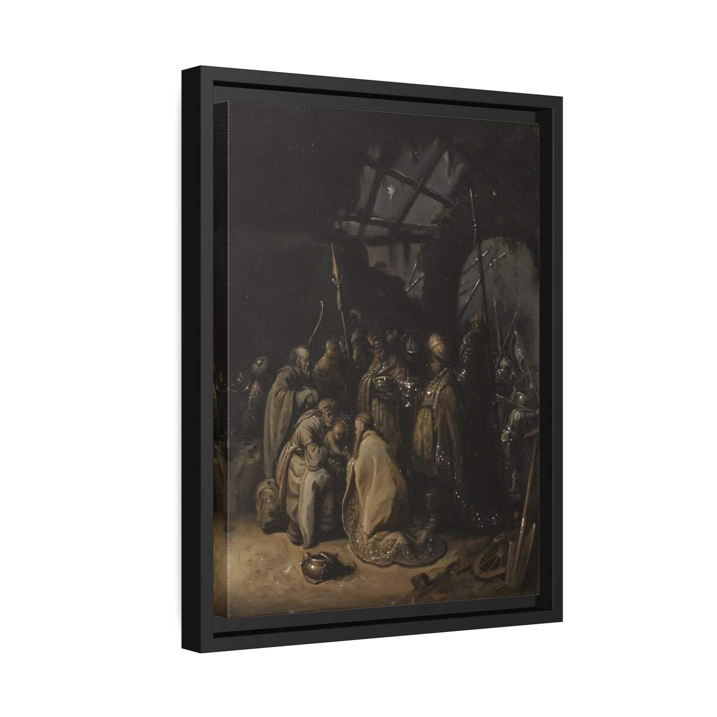 Rembrandt The Adoration of the Kings - Framed Canvas Art Reproduction