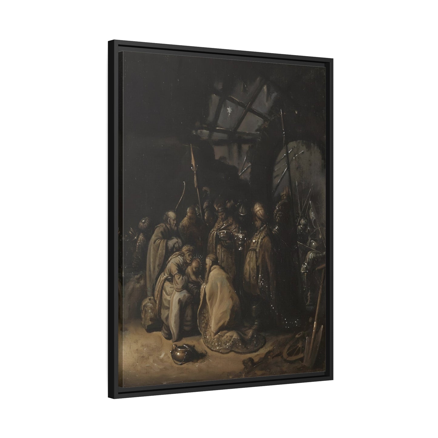 Rembrandt The Adoration of the Kings - Framed Canvas Art Reproduction