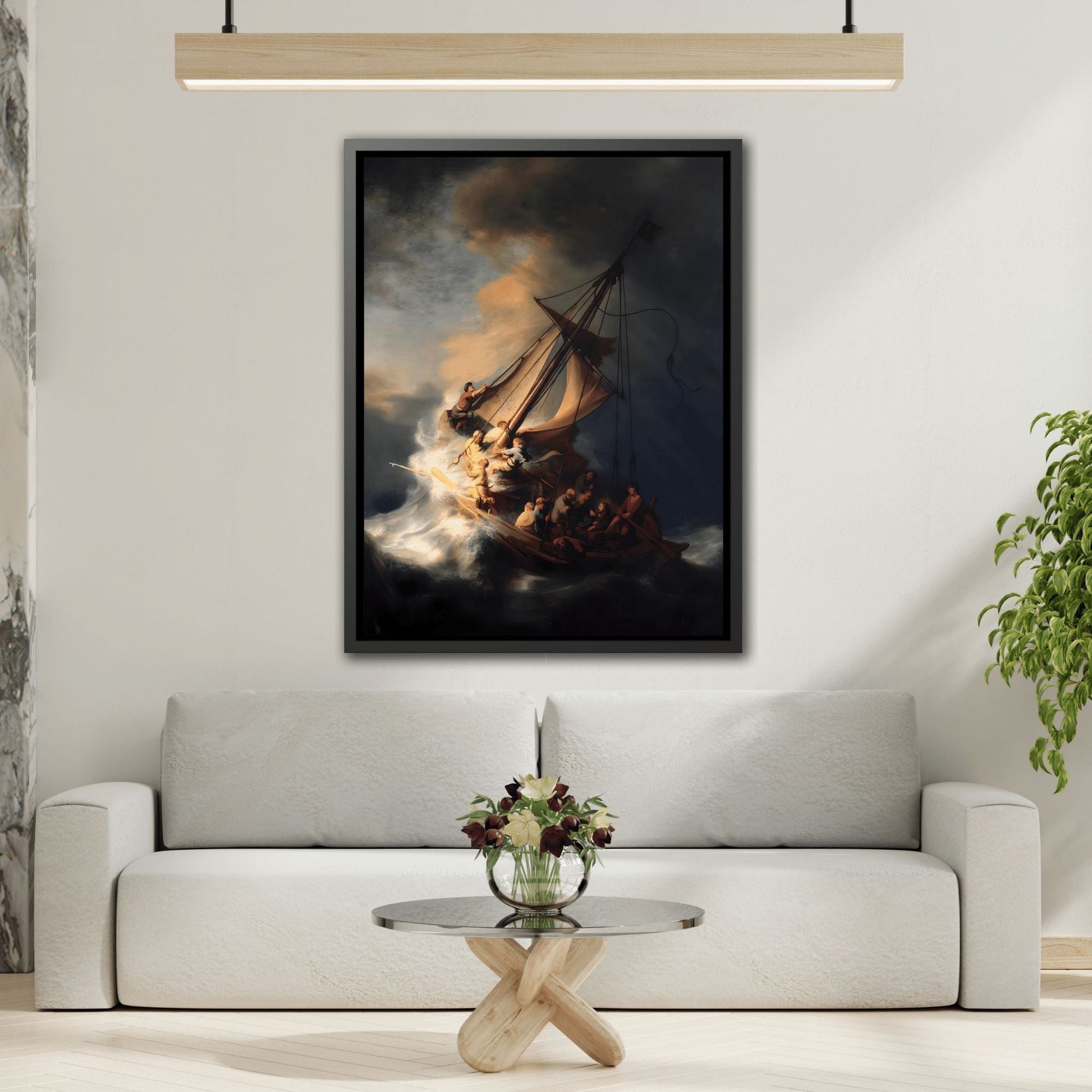 Rembrandt The Storm on the Sea of Galilee - Framed Canvas Art Reproduction