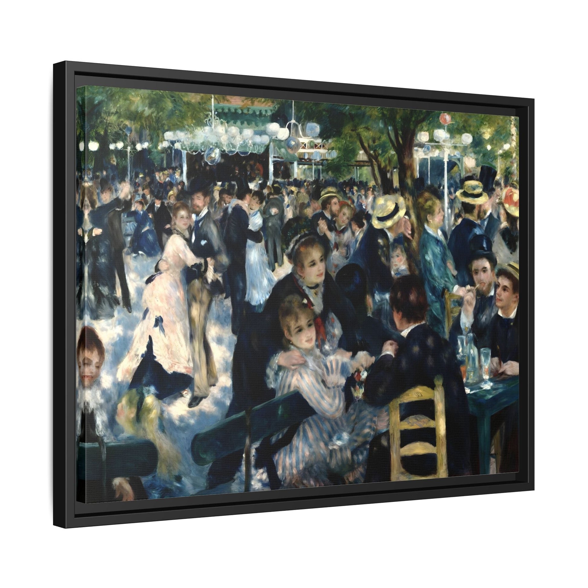 Renoir Dance at Le Moulin Canvas Print - Framed Wall Art