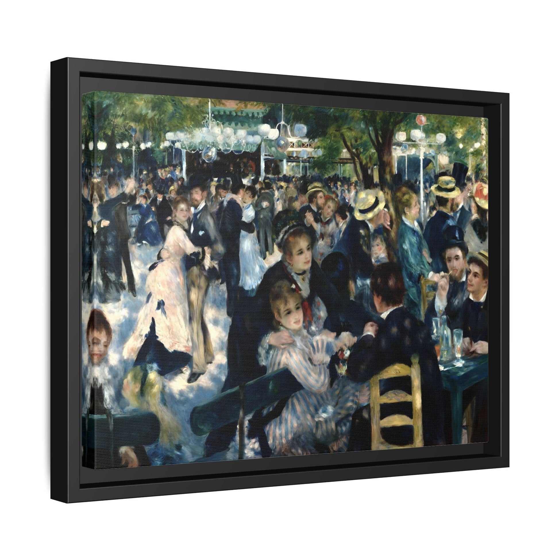 Renoir Dance at Le Moulin Canvas Print - Framed Wall Art