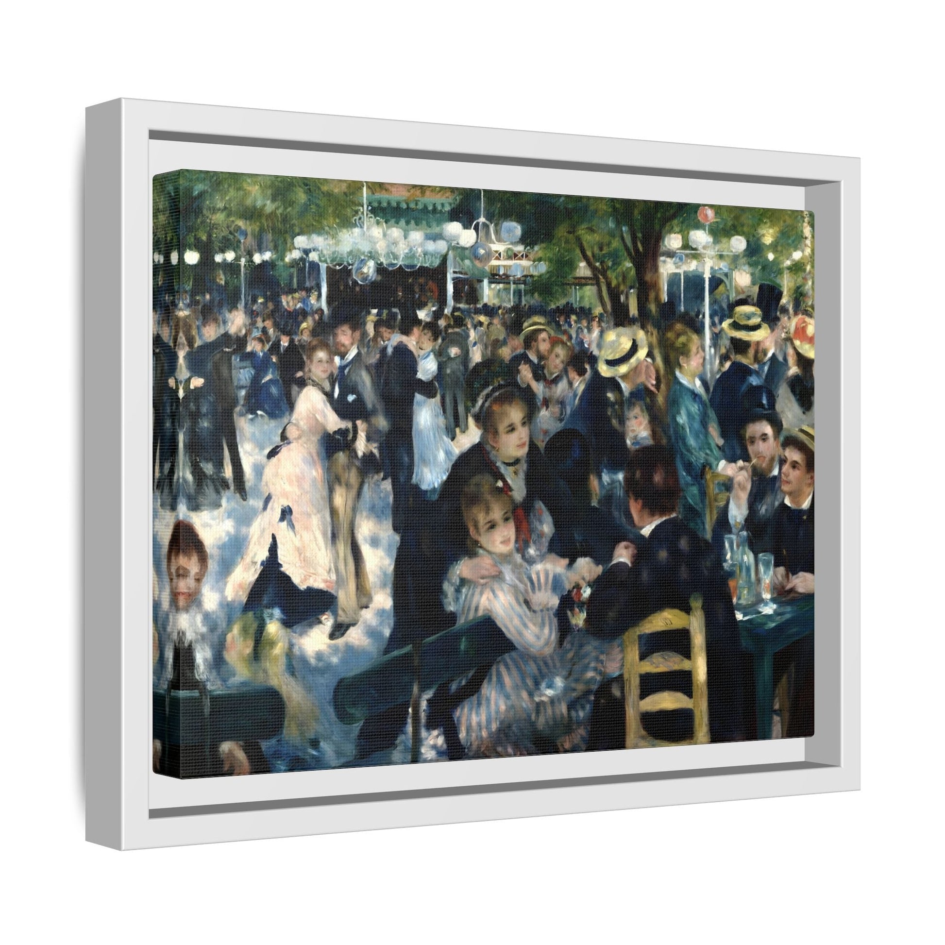 Renoir Dance at Le Moulin Canvas Print - Framed Wall Art