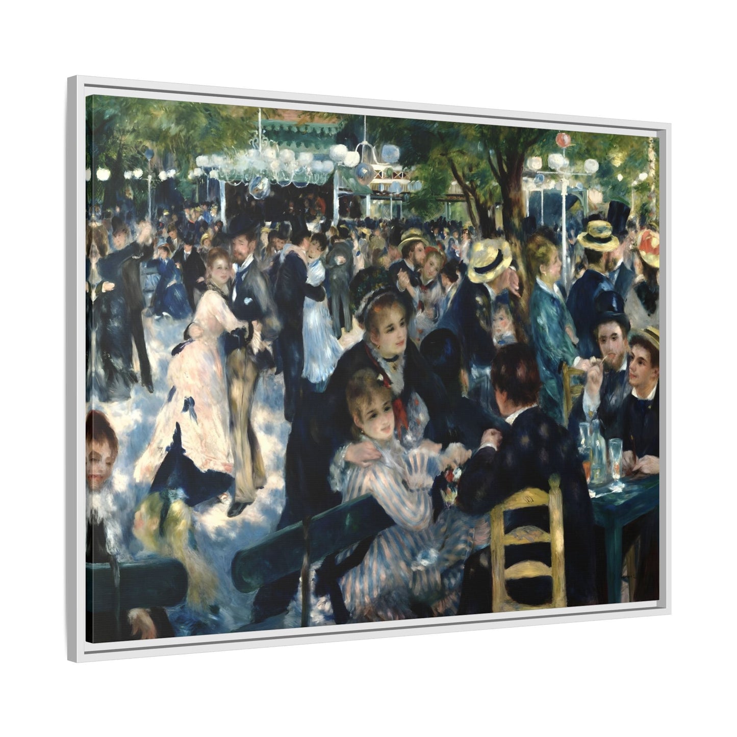 Renoir Dance at Le Moulin Canvas Print - Framed Wall Art