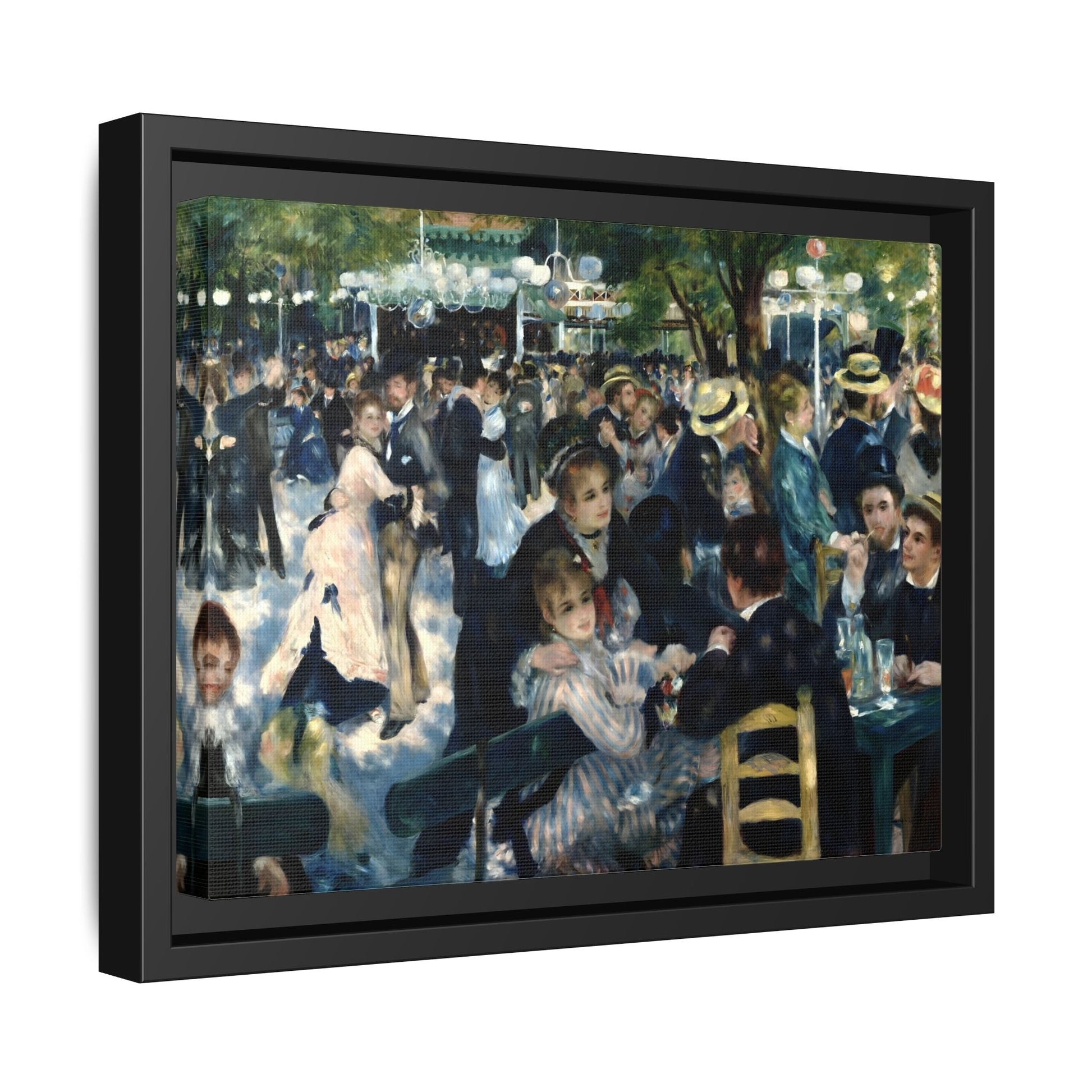 Renoir Dance at Le Moulin Canvas Print - Framed Wall Art