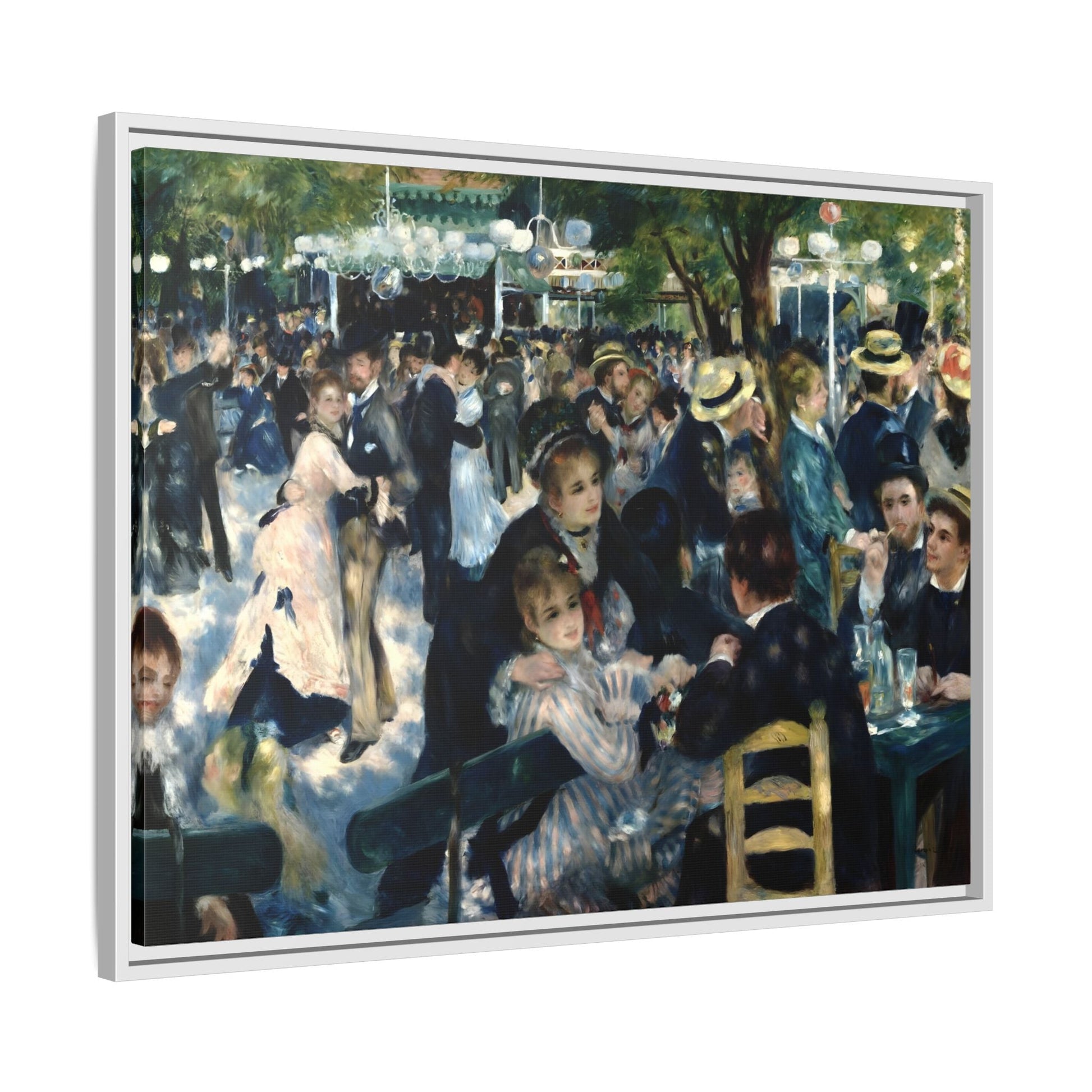 Renoir Dance at Le Moulin Canvas Print - Framed Wall Art