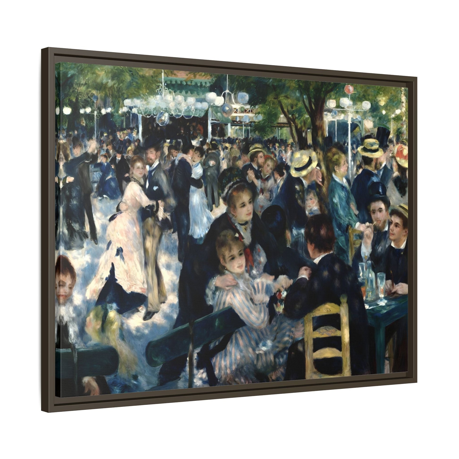 Renoir Dance at Le Moulin Canvas Print - Framed Wall Art