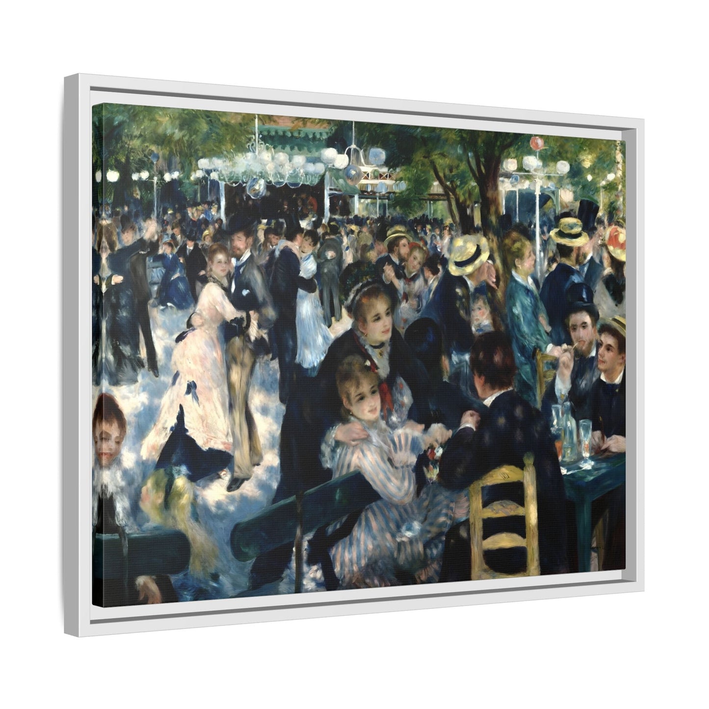 Renoir Dance at Le Moulin Canvas Print - Framed Wall Art