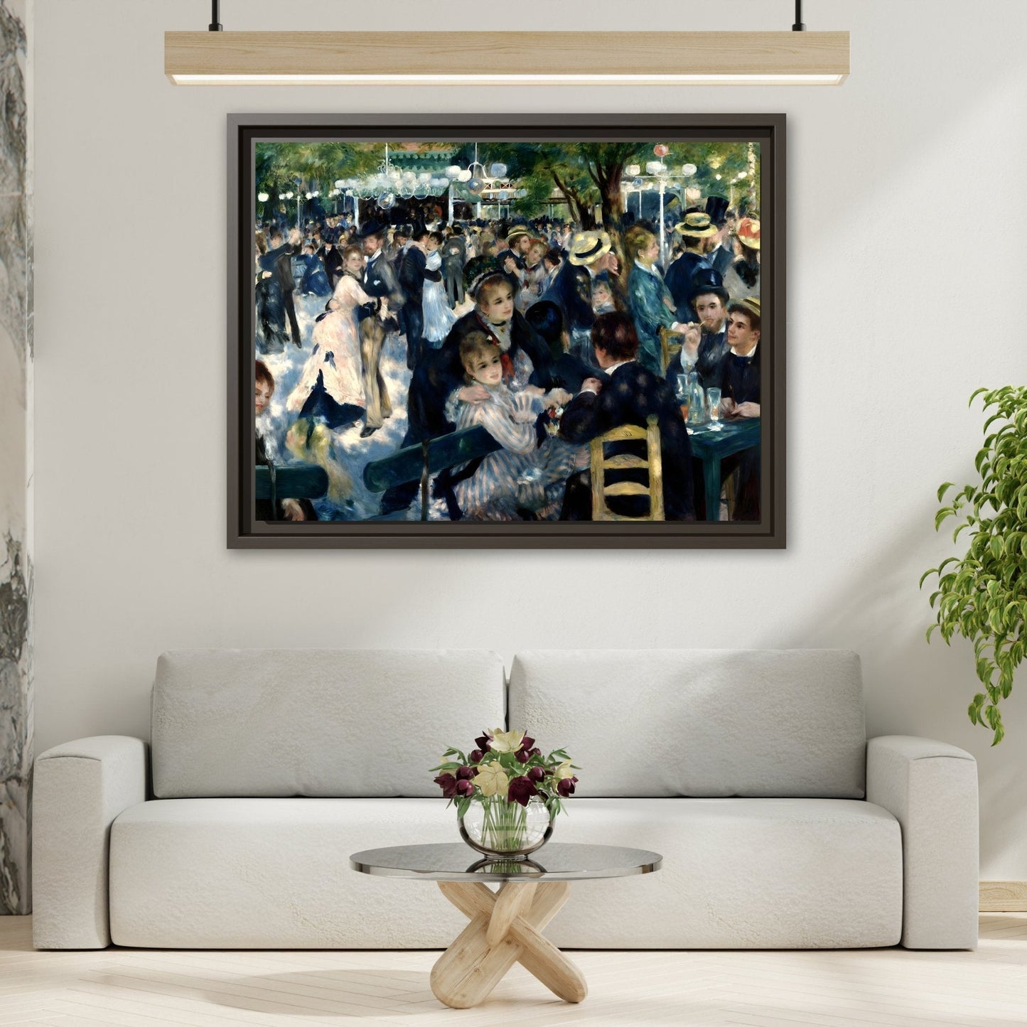 Renoir Dance at Le Moulin Canvas Print - Framed Wall Art