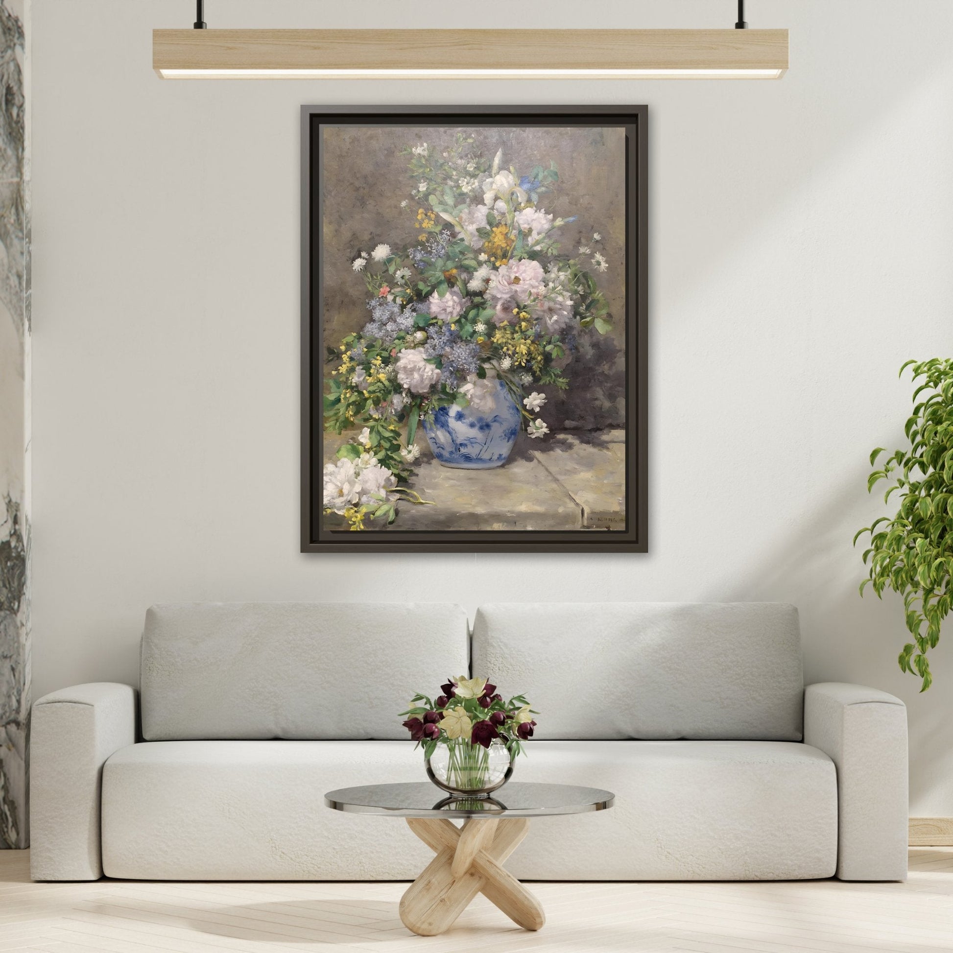 Renoir Spring Bouquet Canvas Print - Flowers Wall Art Prints in Exclusive Frame