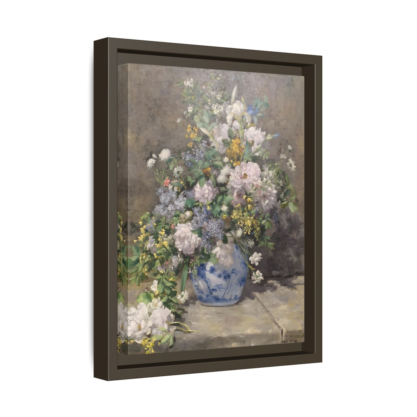 Renoir Spring Bouquet Canvas Print - Flowers Wall Art Prints in Exclusive Frame