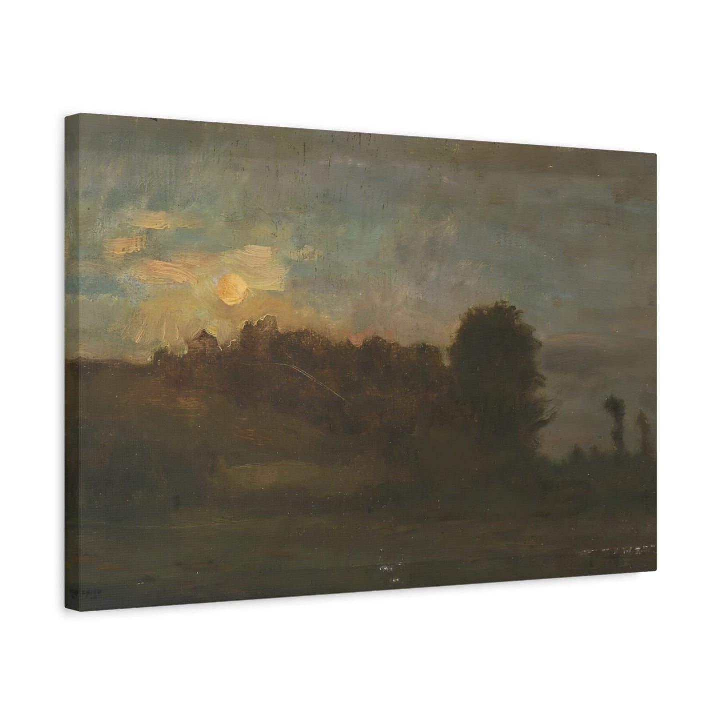 River Banks Canvas Wall Art Print - Classic French Landscape Painting for Home Decor - YesArtYes