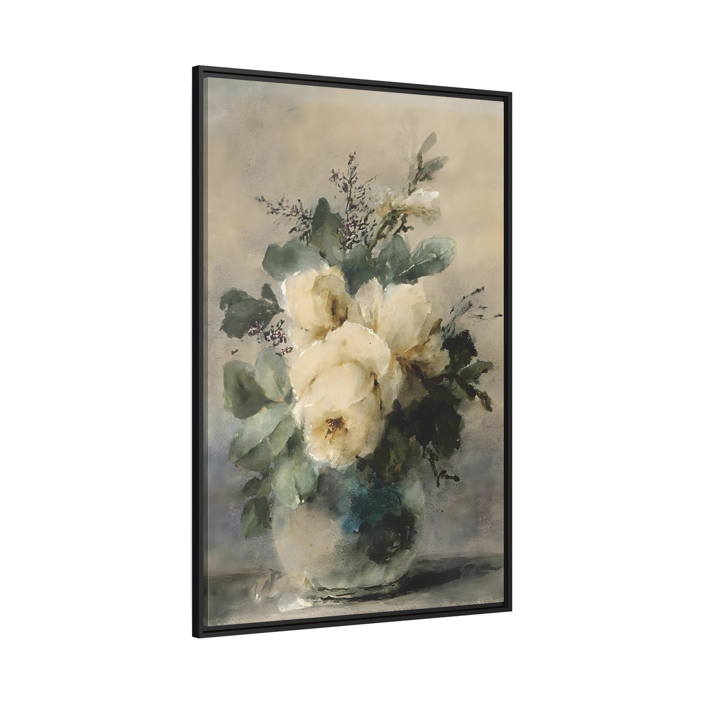 Roosenboom Still Life Peonies in a Vase - Framed Canvas Art Reproduction