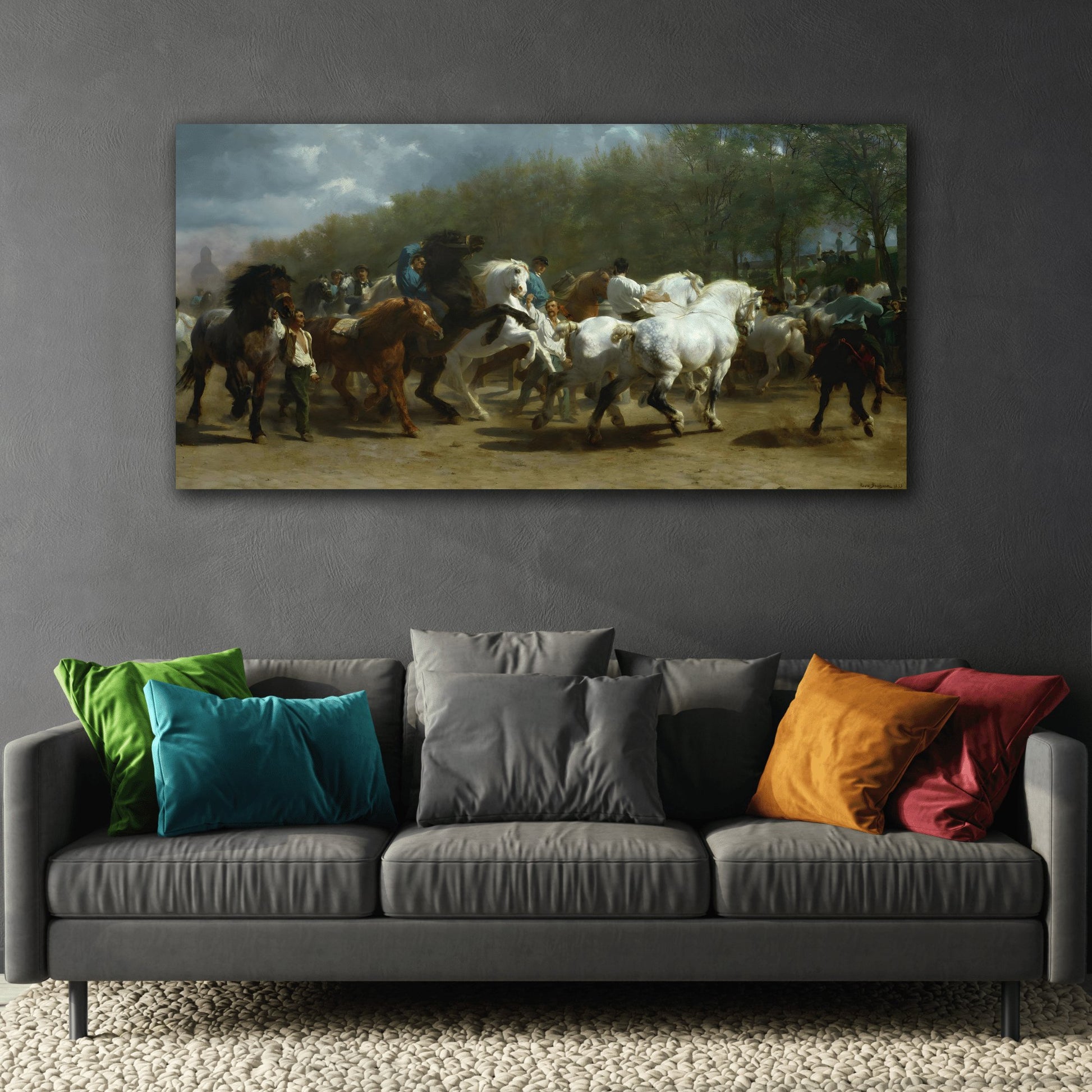 Rosa Bonheur Paris Horse Fair Canvas Print - Classic Animal Wall Art Prints