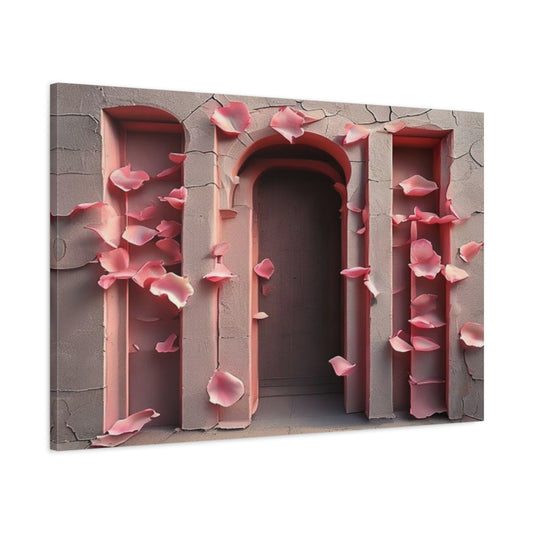 Main Mockup. Rose Petal Archway shown as canvas print