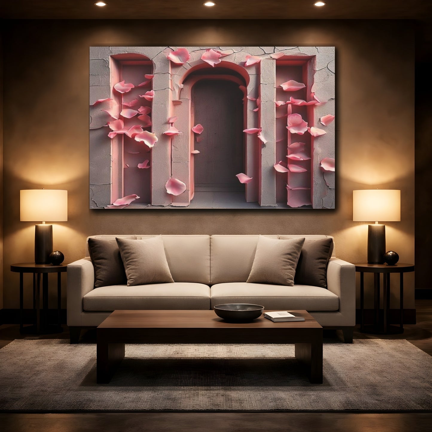 Mockup 2. Rose Petal Archway shown as canvas print