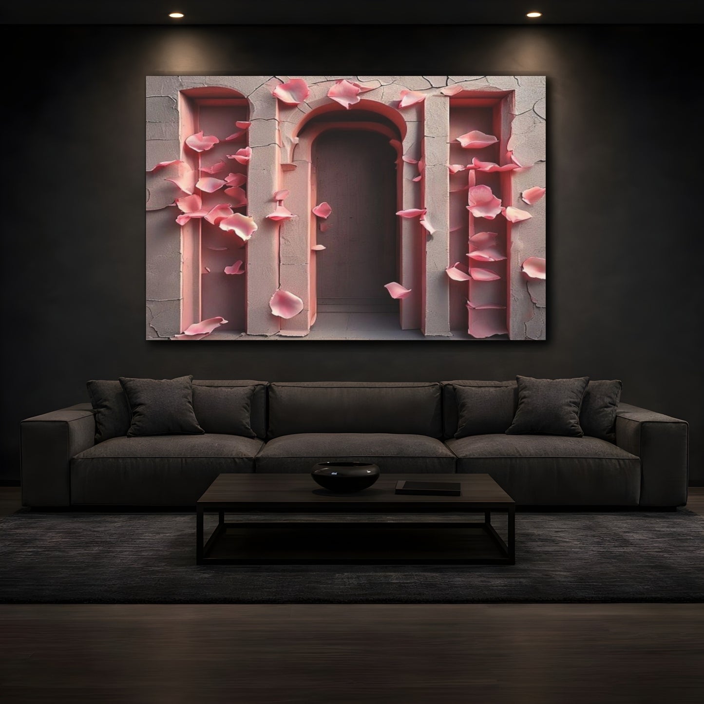 Mockup 3. Rose Petal Archway shown as canvas print