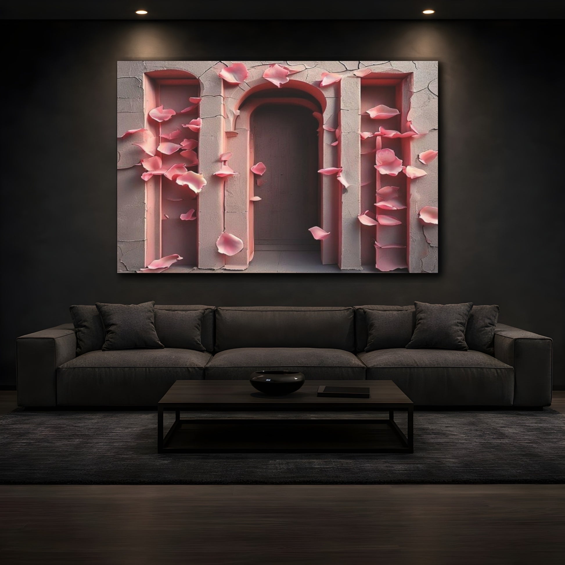 Mockup 3. Rose Petal Archway shown as canvas print