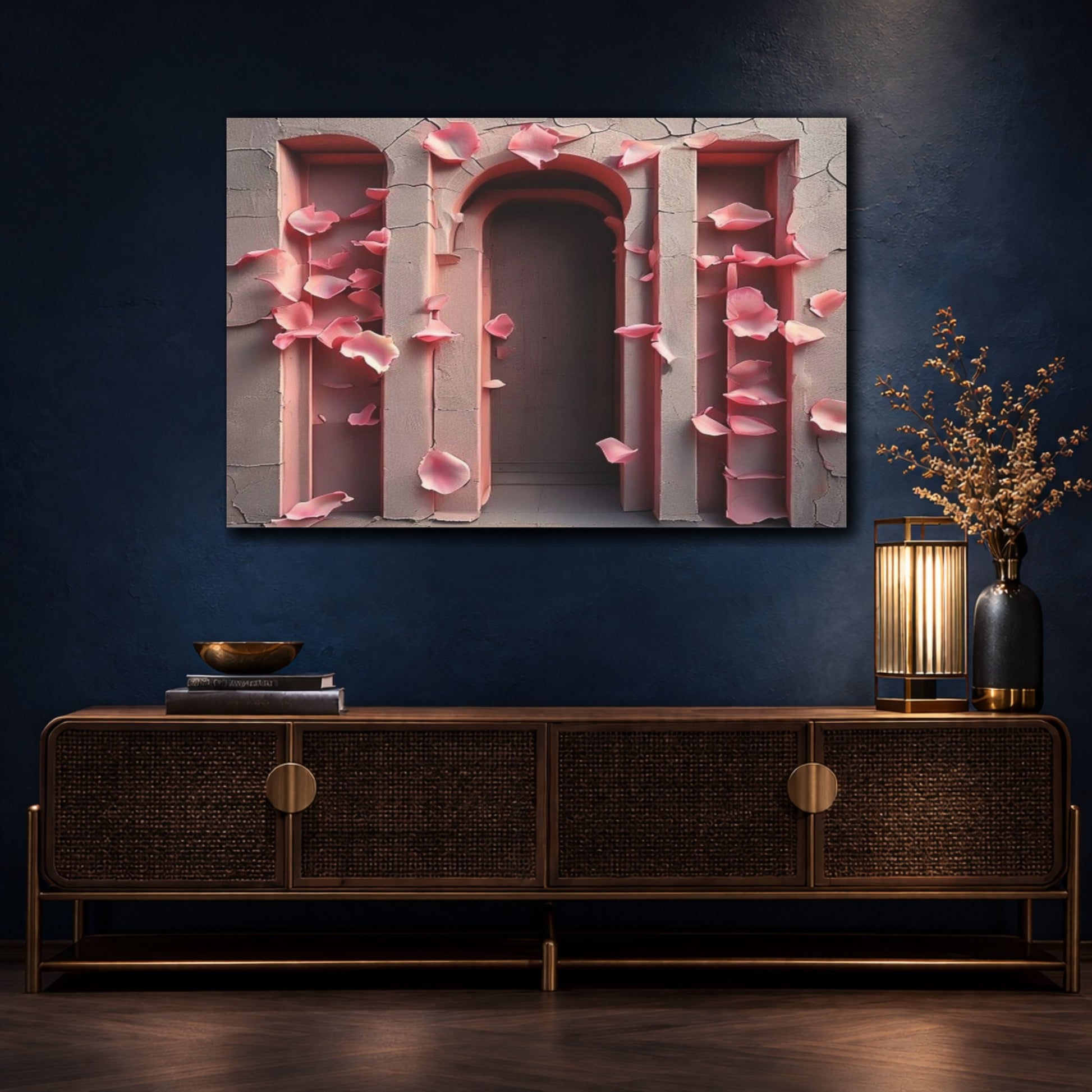 Mockup 4. Rose Petal Archway shown as canvas print