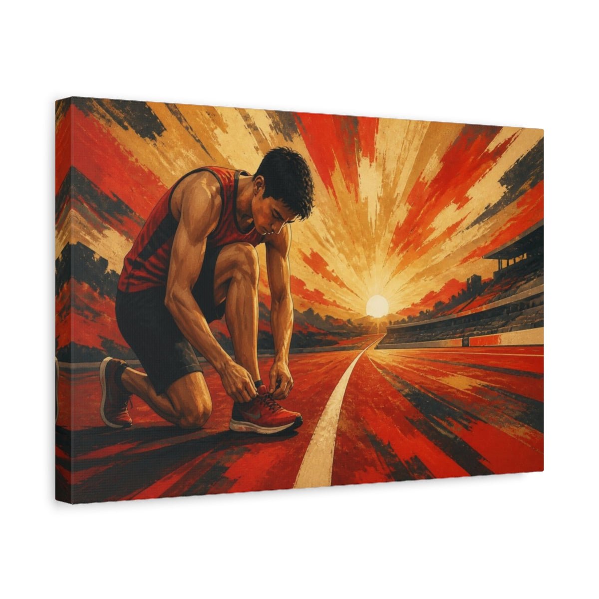 Runner Motivation Sunrise Canvas Print – Gym, Feature Wall - YesArtYes