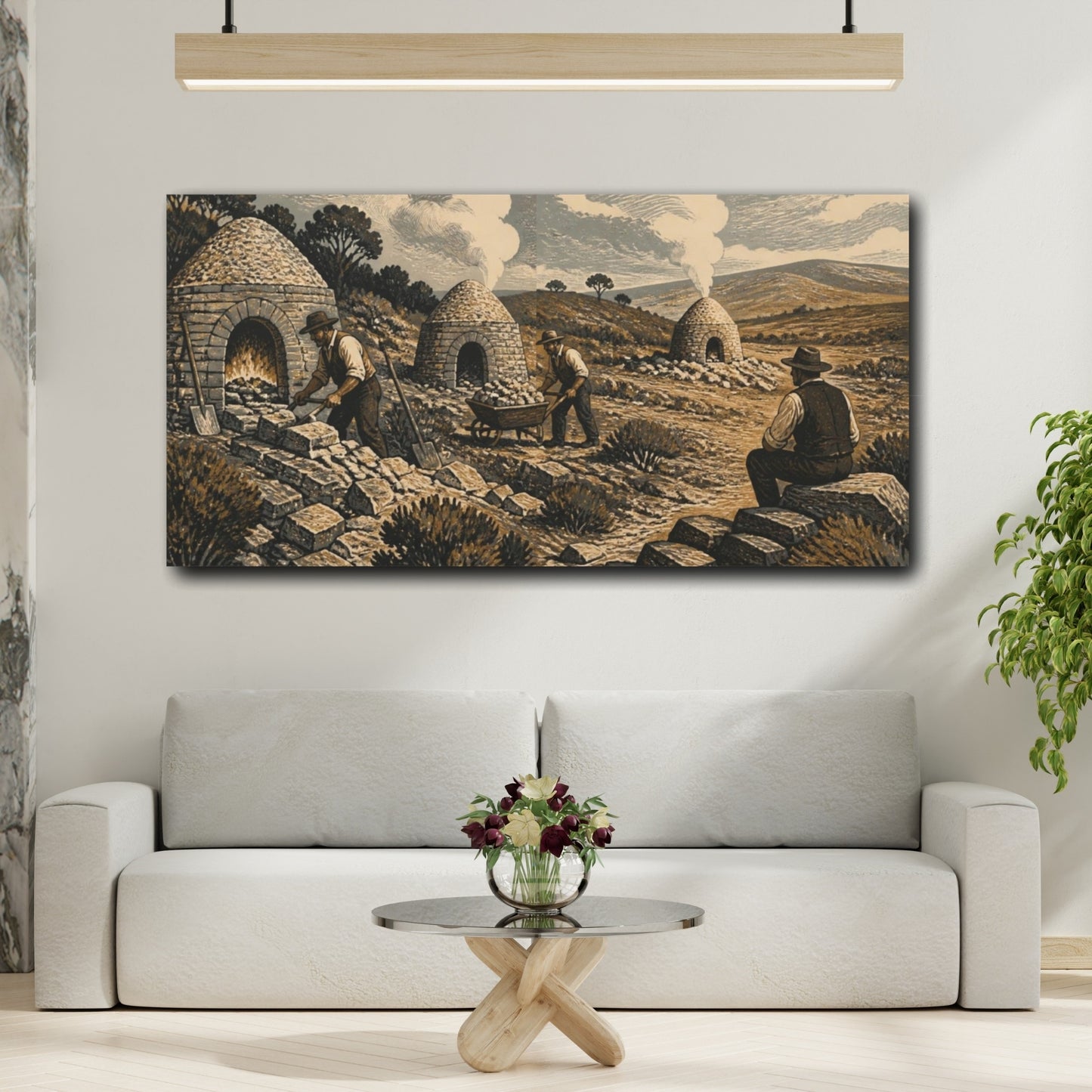 Mockup 2. Rustic Lime Kilns shown as canvas print