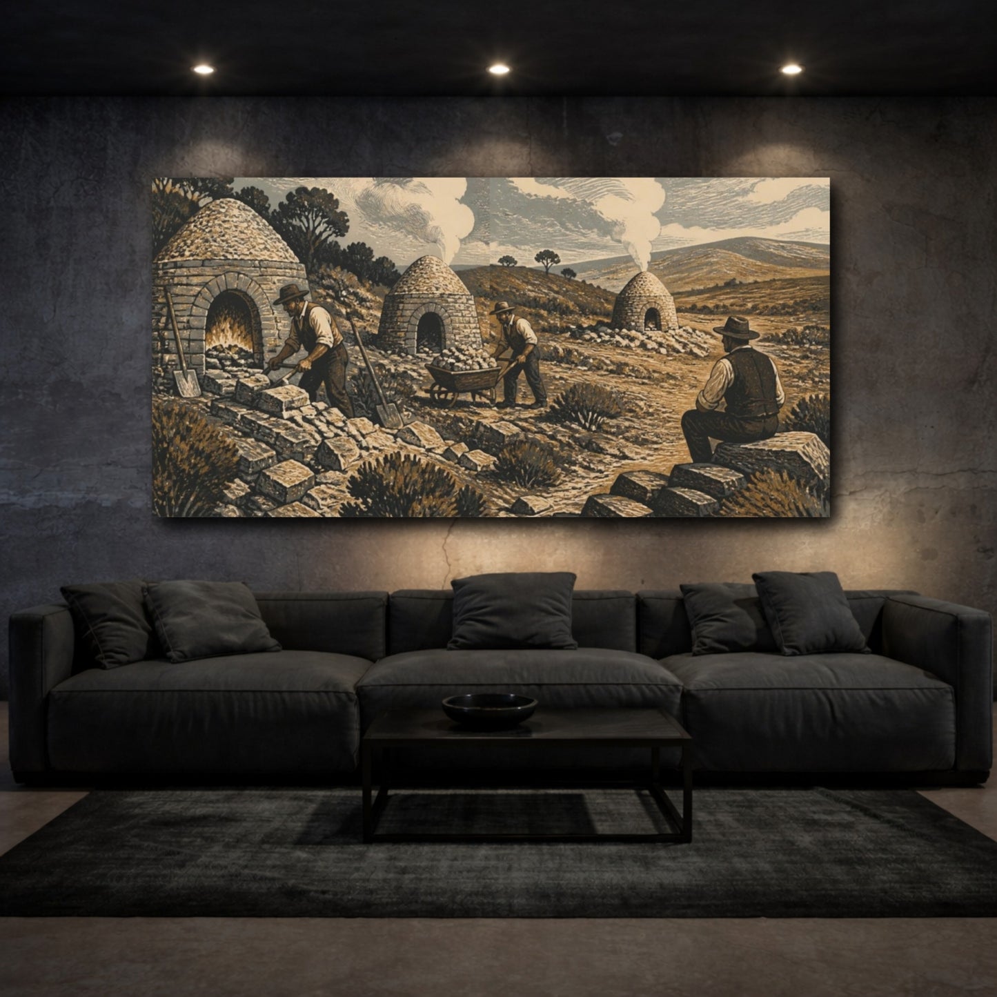 Mockup 3. Rustic Lime Kilns shown as canvas print
