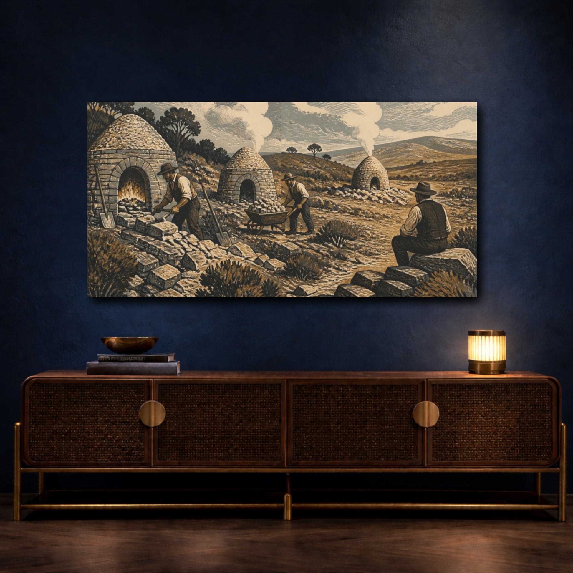 Mockup 4. Rustic Lime Kilns shown as canvas print