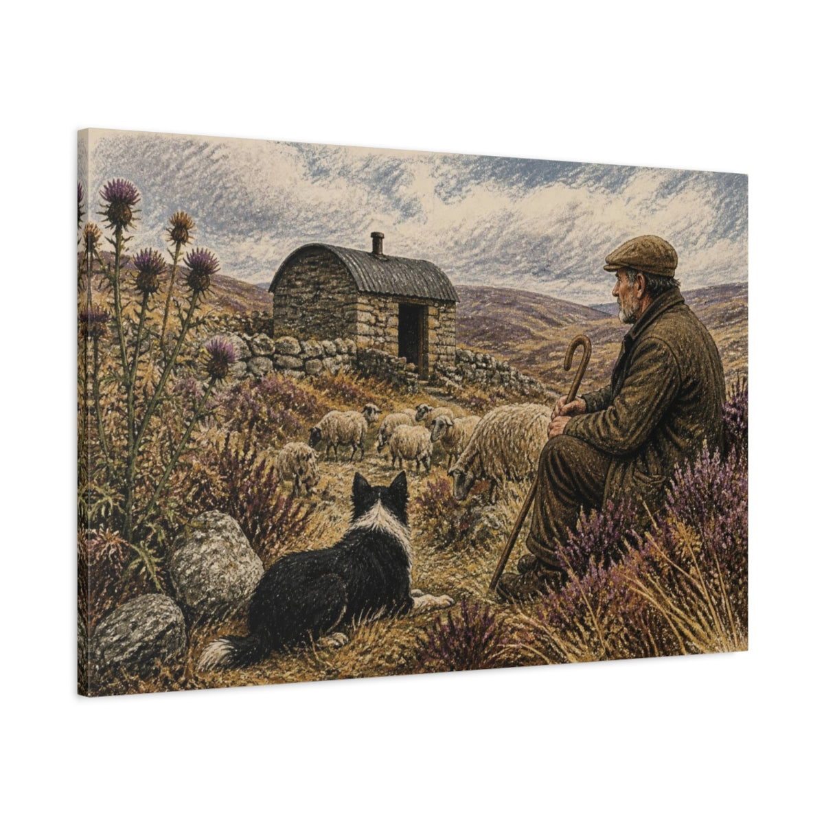 Main Mockup. Rustic Shepherd's Rest shown as canvas print