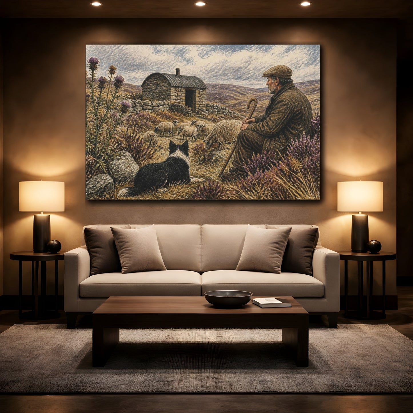 Mockup 2. Rustic Shepherd's Rest shown as canvas print