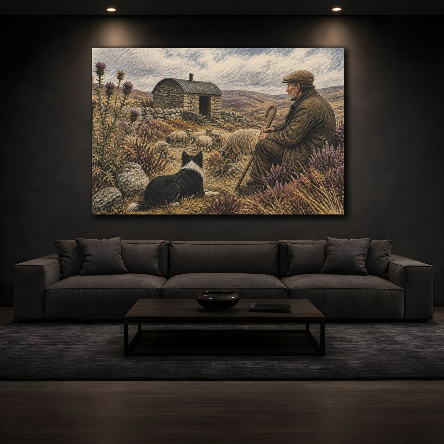 Mockup 3. Rustic Shepherd's Rest shown as canvas print