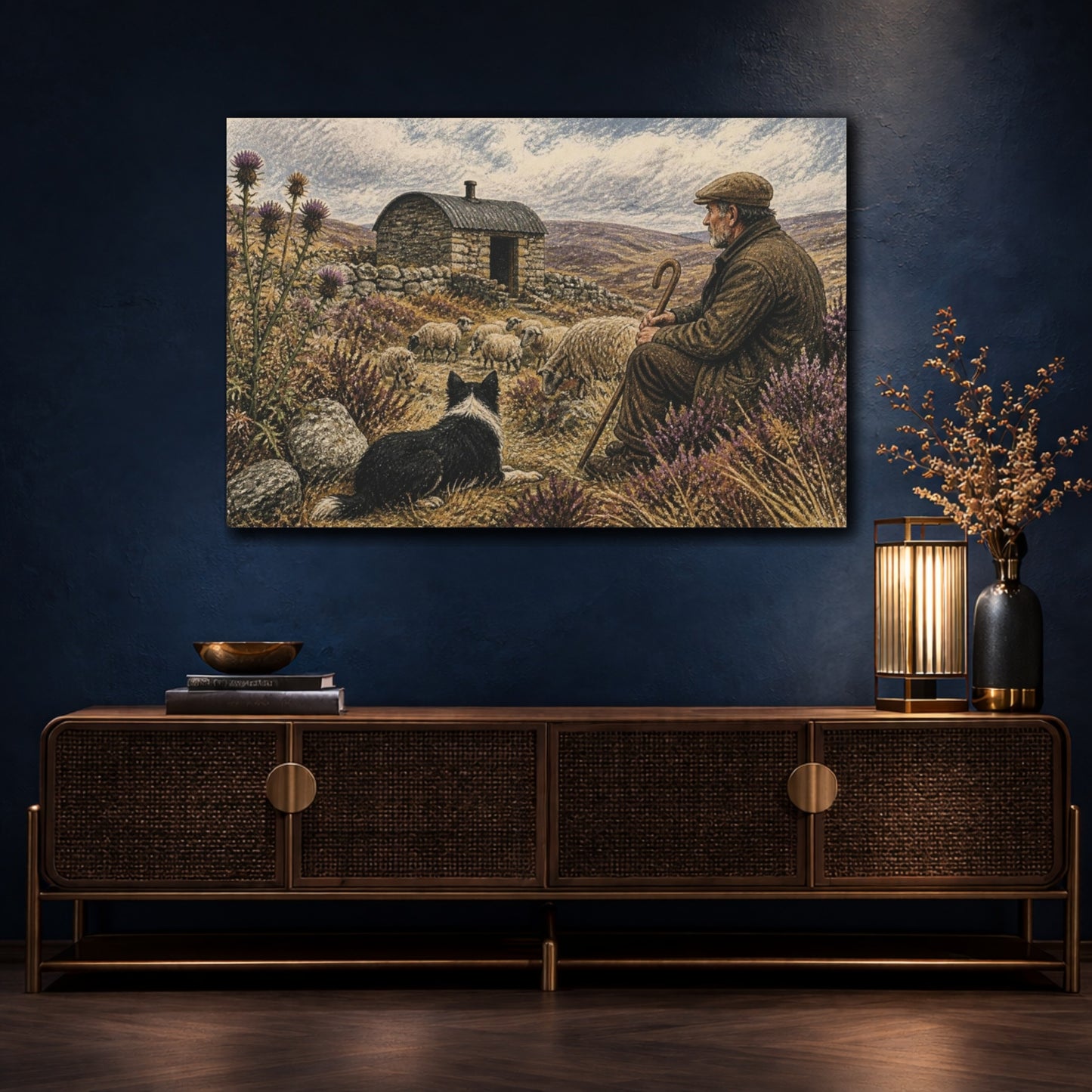 Mockup 4. Rustic Shepherd's Rest shown as canvas print