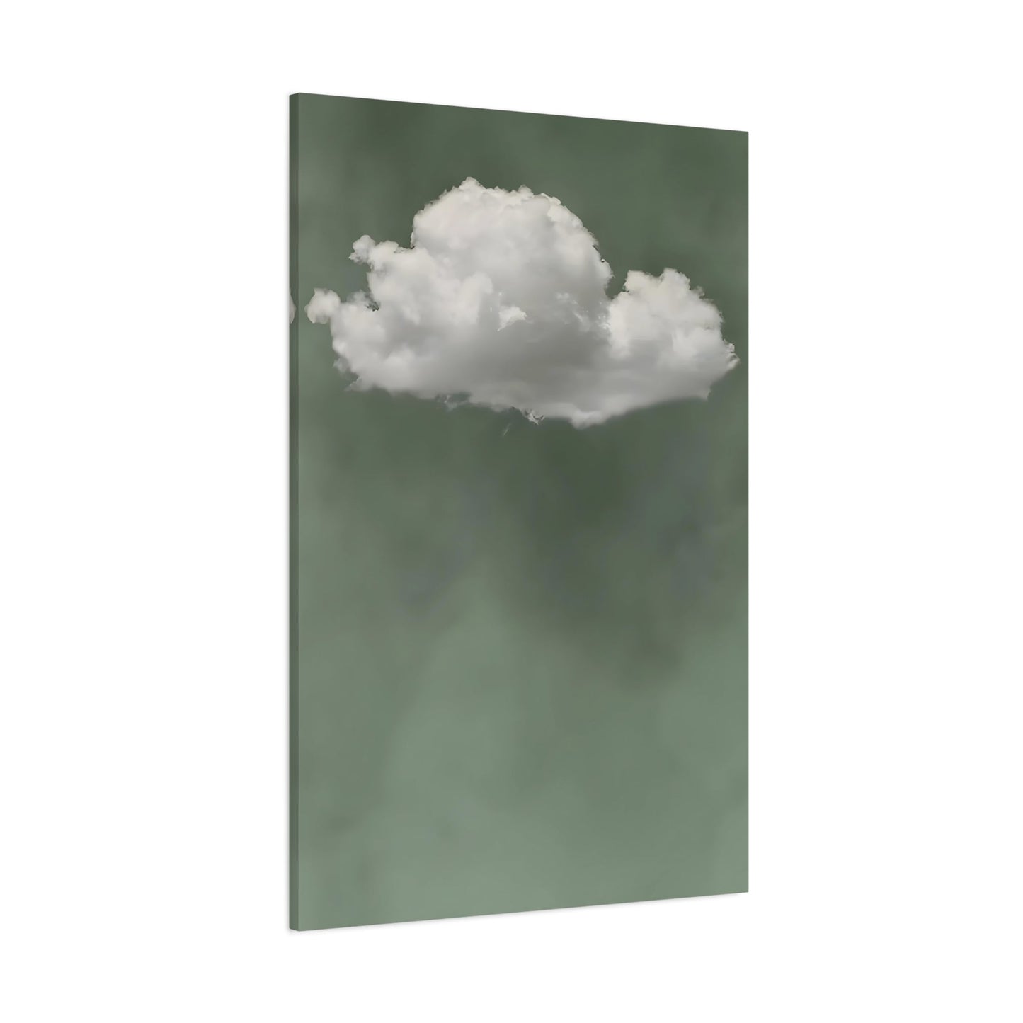 Sage Green Cloud Canvas Wall Art Minimalist Print - YesArtYes
