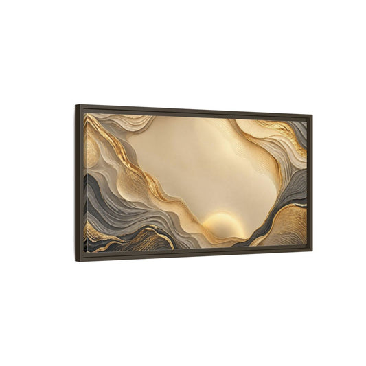 Main Mockup. Sand Dune Abstract Accent shown as framed canvas print