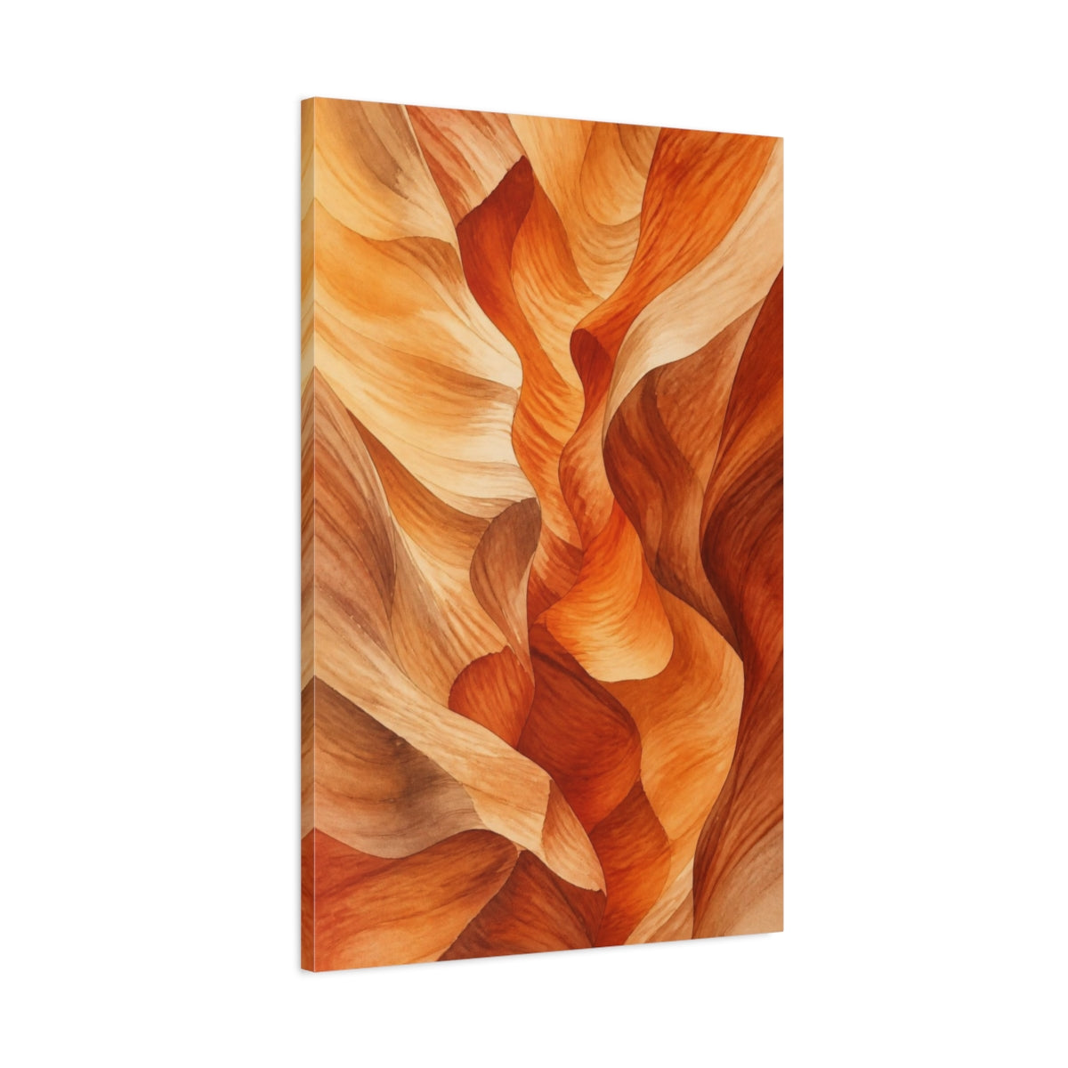 Main Mockup. Sandstone Nature Waves shown as canvas print