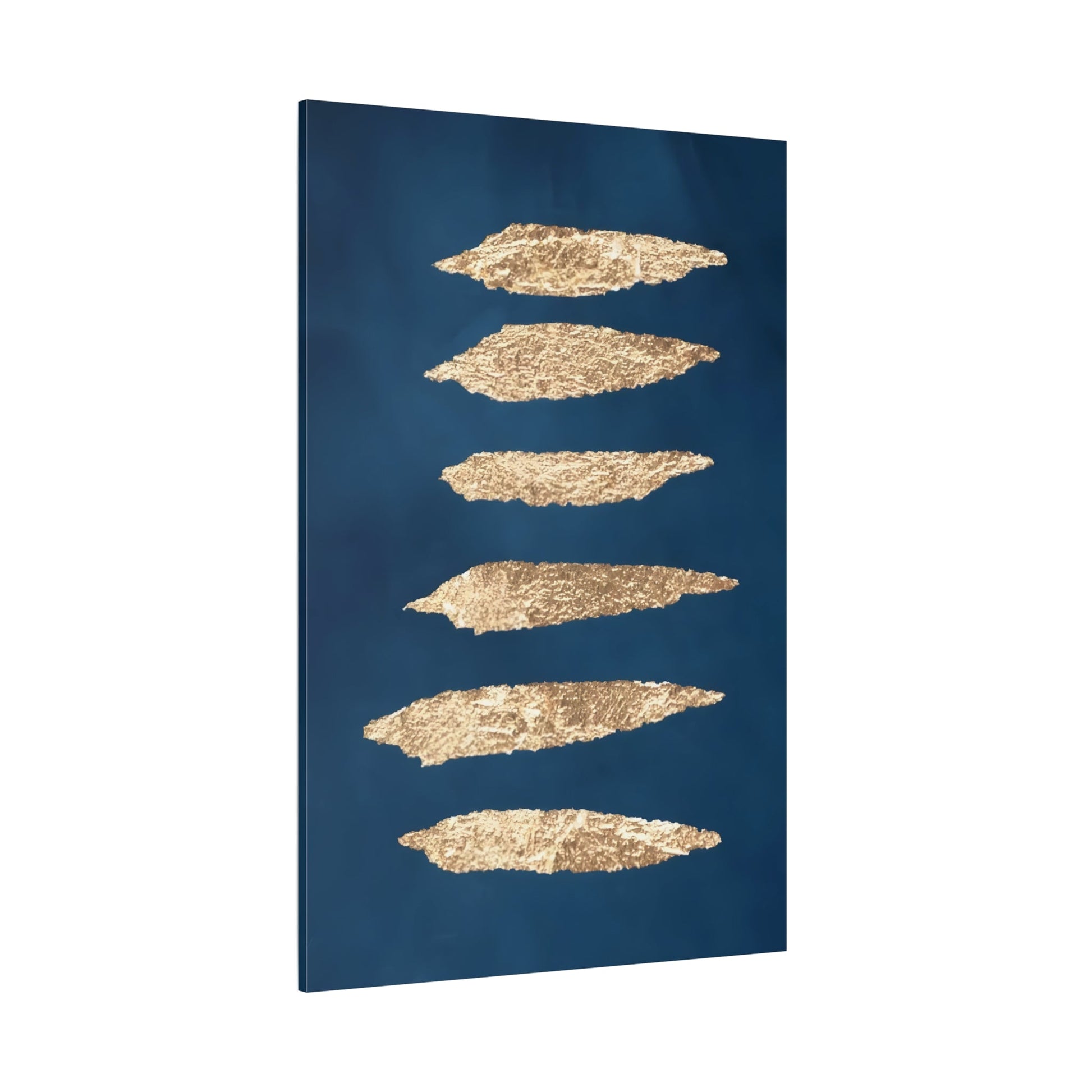Sapphire Navy Blue Gold Abstract Canvas Print - Minimalist Wall Art Decor - YesArtYes