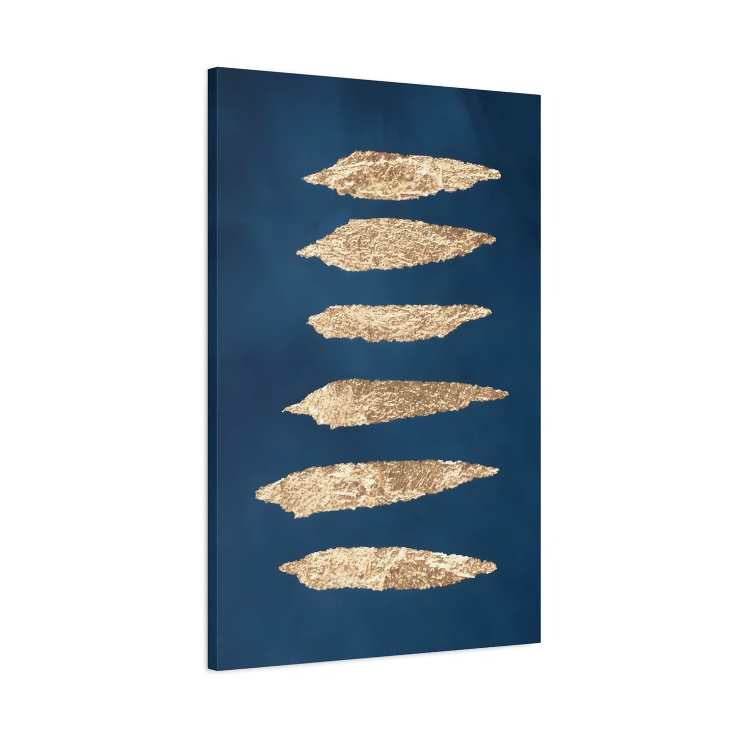Sapphire Navy Blue Gold Abstract Canvas Print - Minimalist Wall Art Decor - YesArtYes