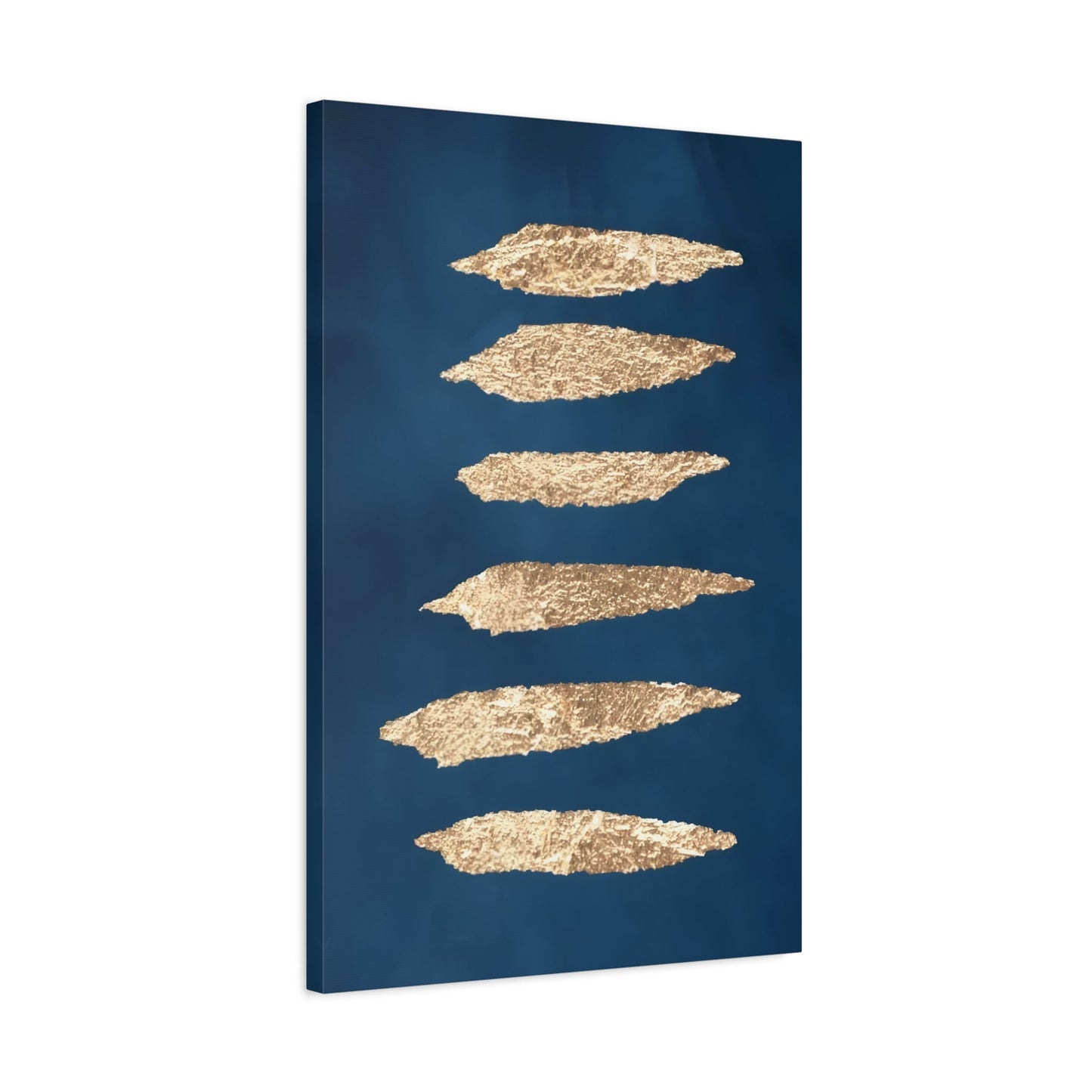 Sapphire Navy Blue Gold Abstract Canvas Print - Minimalist Wall Art Decor - YesArtYes