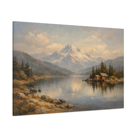 Main Mockup. Scandi Light Contrast Tension Visual Scene shown as stretched canvas wall art