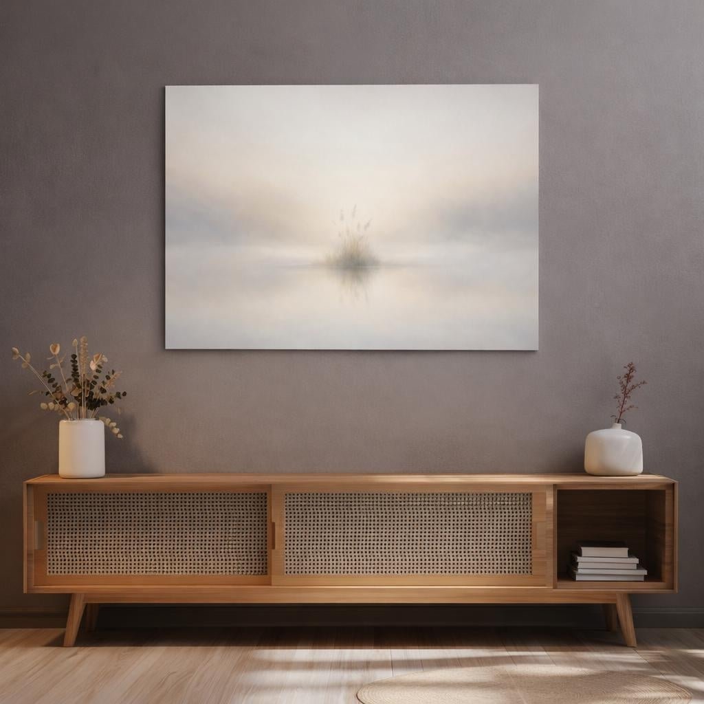 Scandi Light Lemur Reeds Nature - Canvas Wall Art Print - YesArtYes