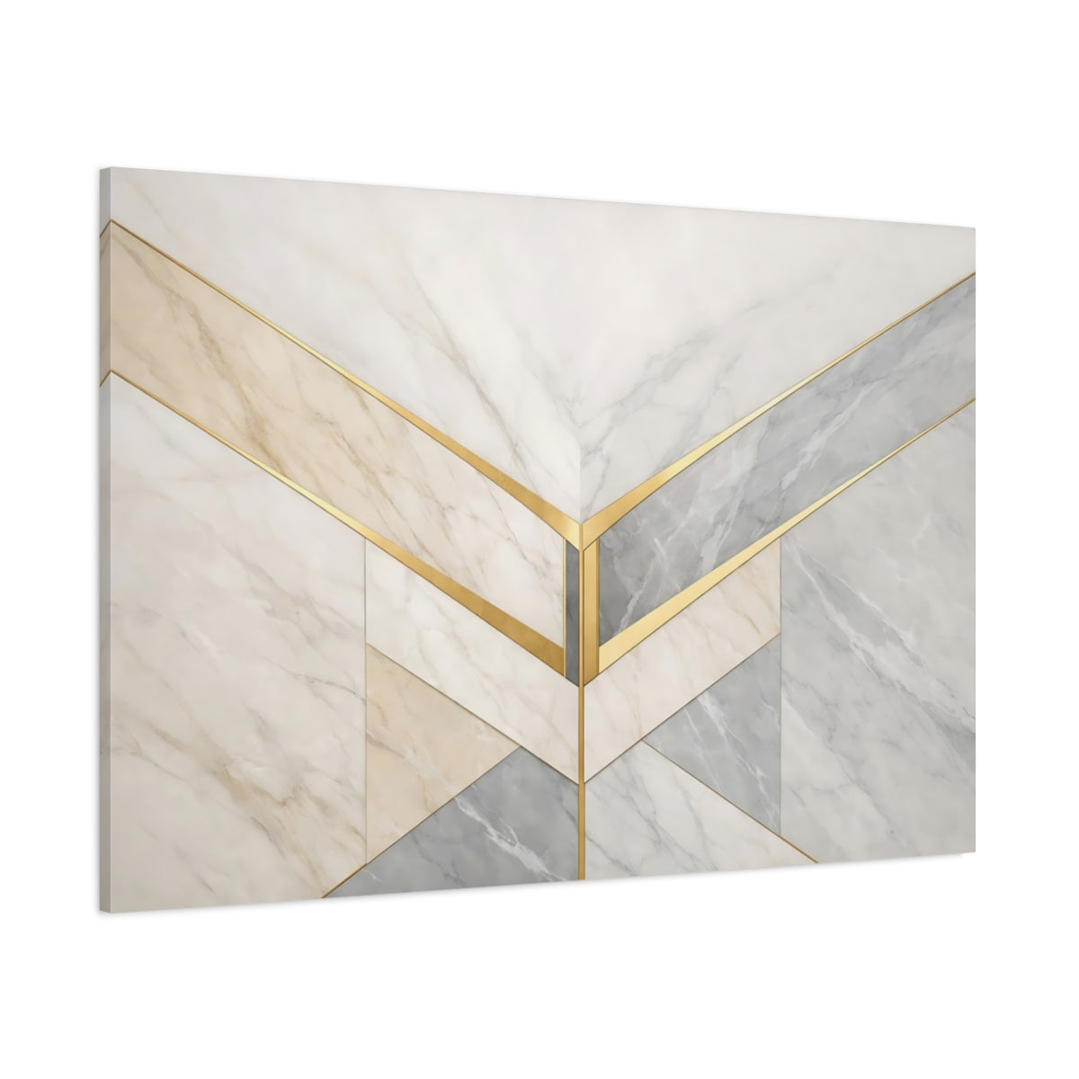 Scandi Light Luxury Marble Pattern shown as stretched canvas wall art