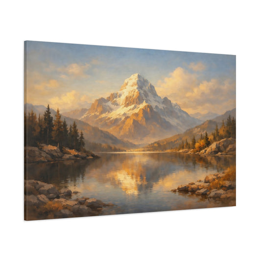 Main Mockup. Scandi Light Stamp Collage Dramatic Lighting shown as stretched canvas wall art
