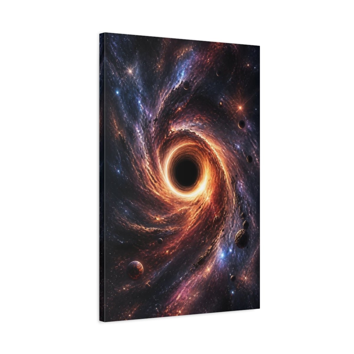 Science Fiction Black Hole Cosmos Canvas Print – Living Room, Above Fireplace - YesArtYes