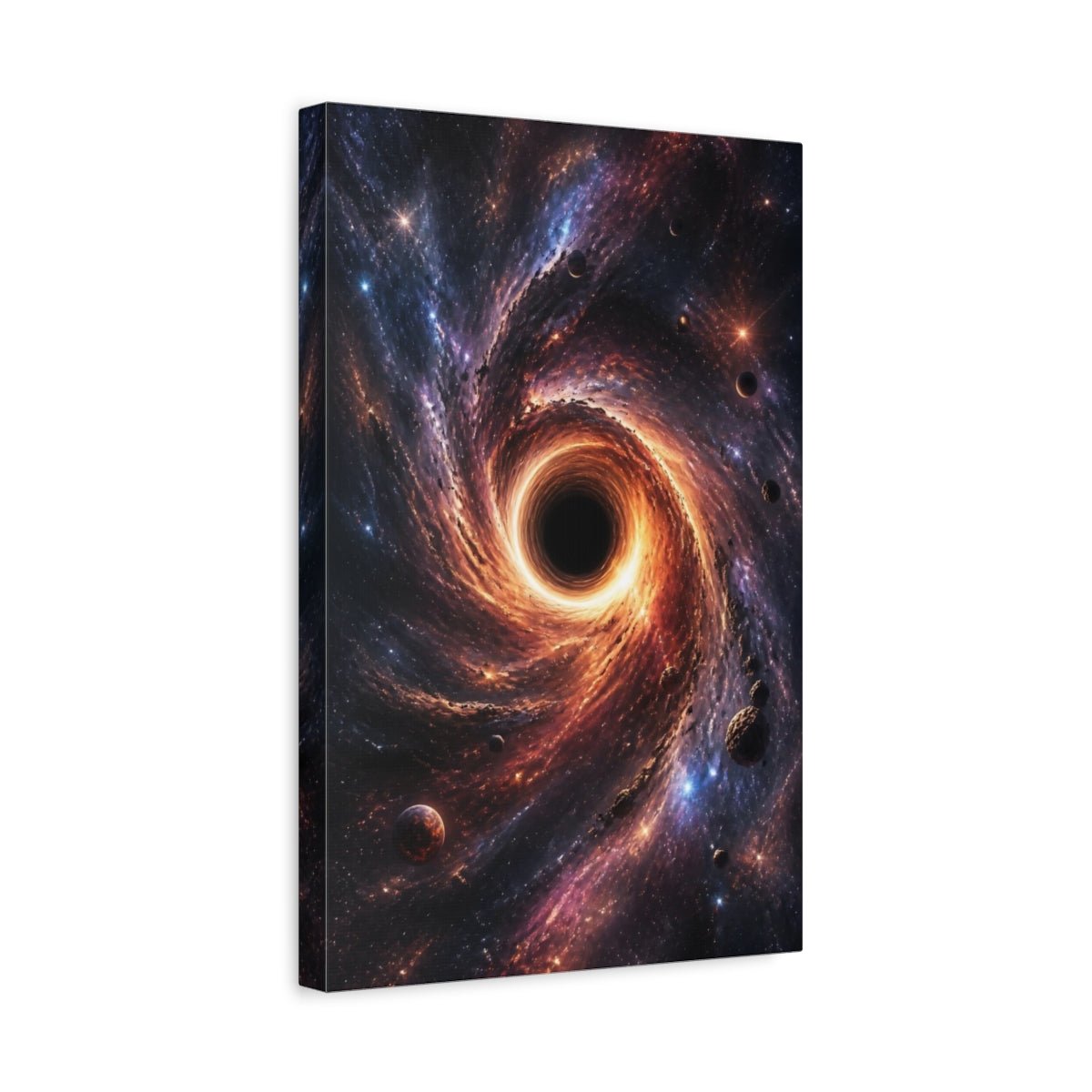 Science Fiction Black Hole Cosmos Canvas Print – Living Room, Above Fireplace - YesArtYes
