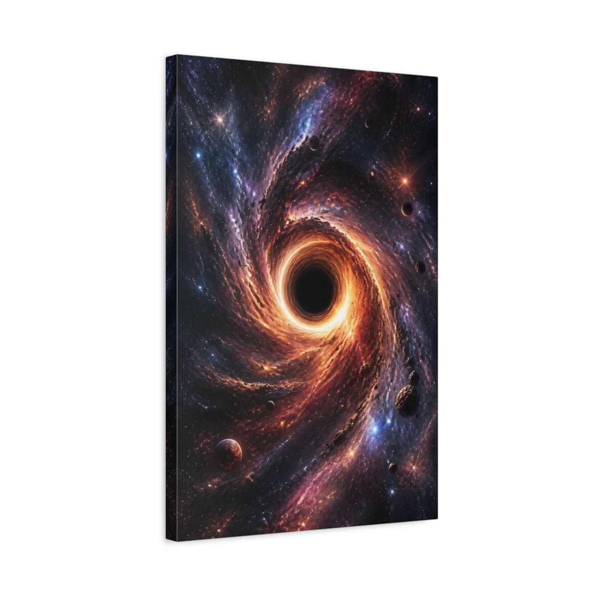 Science Fiction Black Hole Cosmos Canvas Print – Living Room, Above Fireplace - YesArtYes